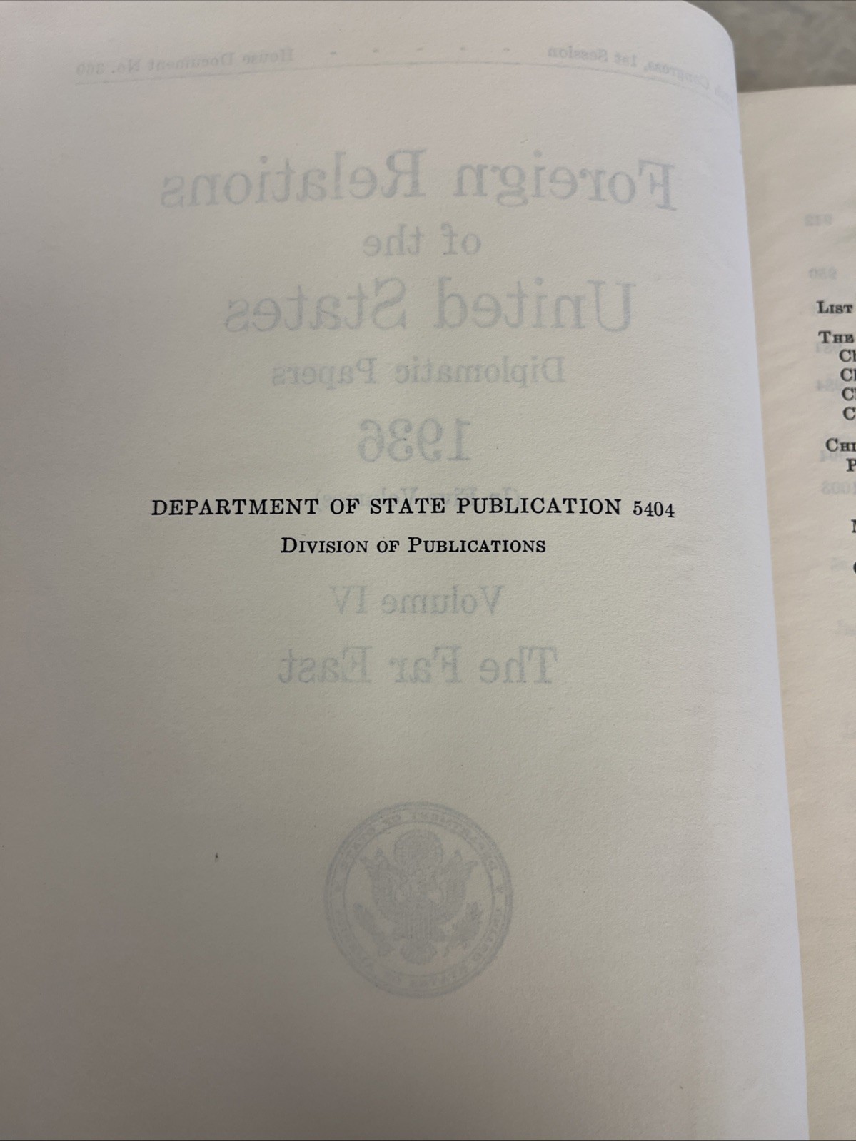 Foreign Relations Of The United States/1936/Vol 4/ Far East