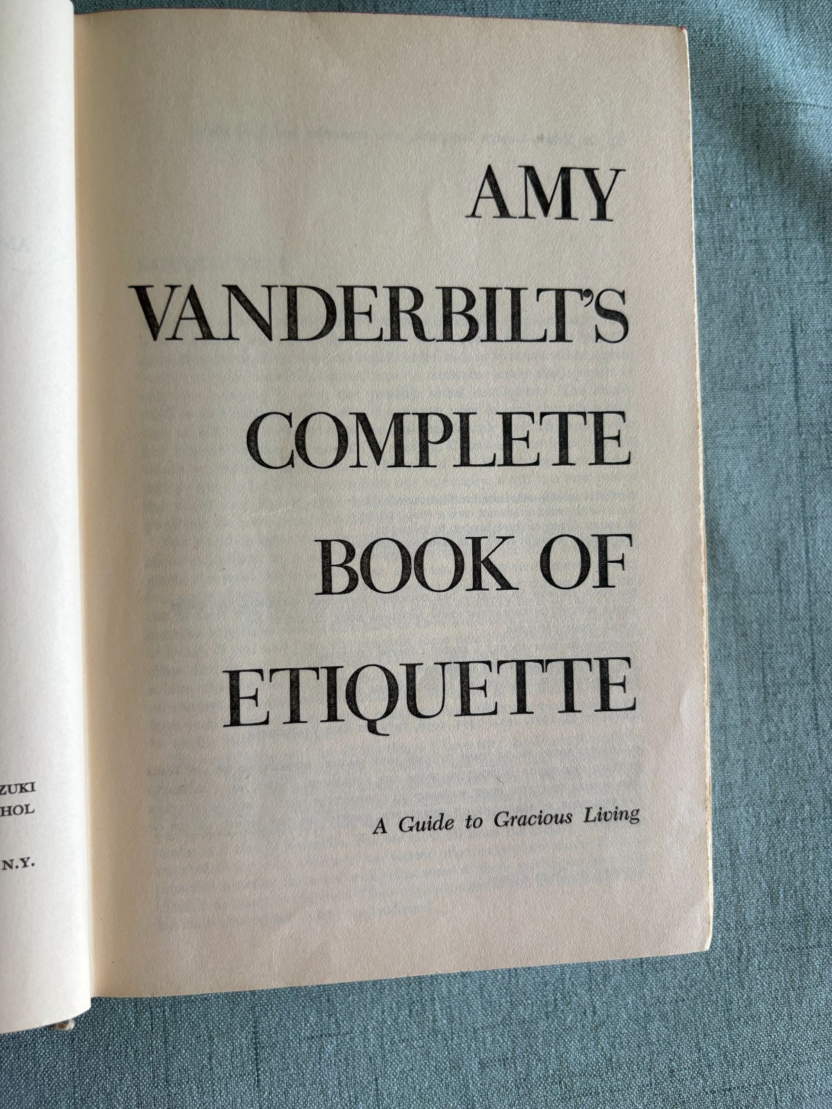 Amy Vanderbilt’s Complete Book of Etiquette- 1958 HC- Illustrated by Andy Warhol