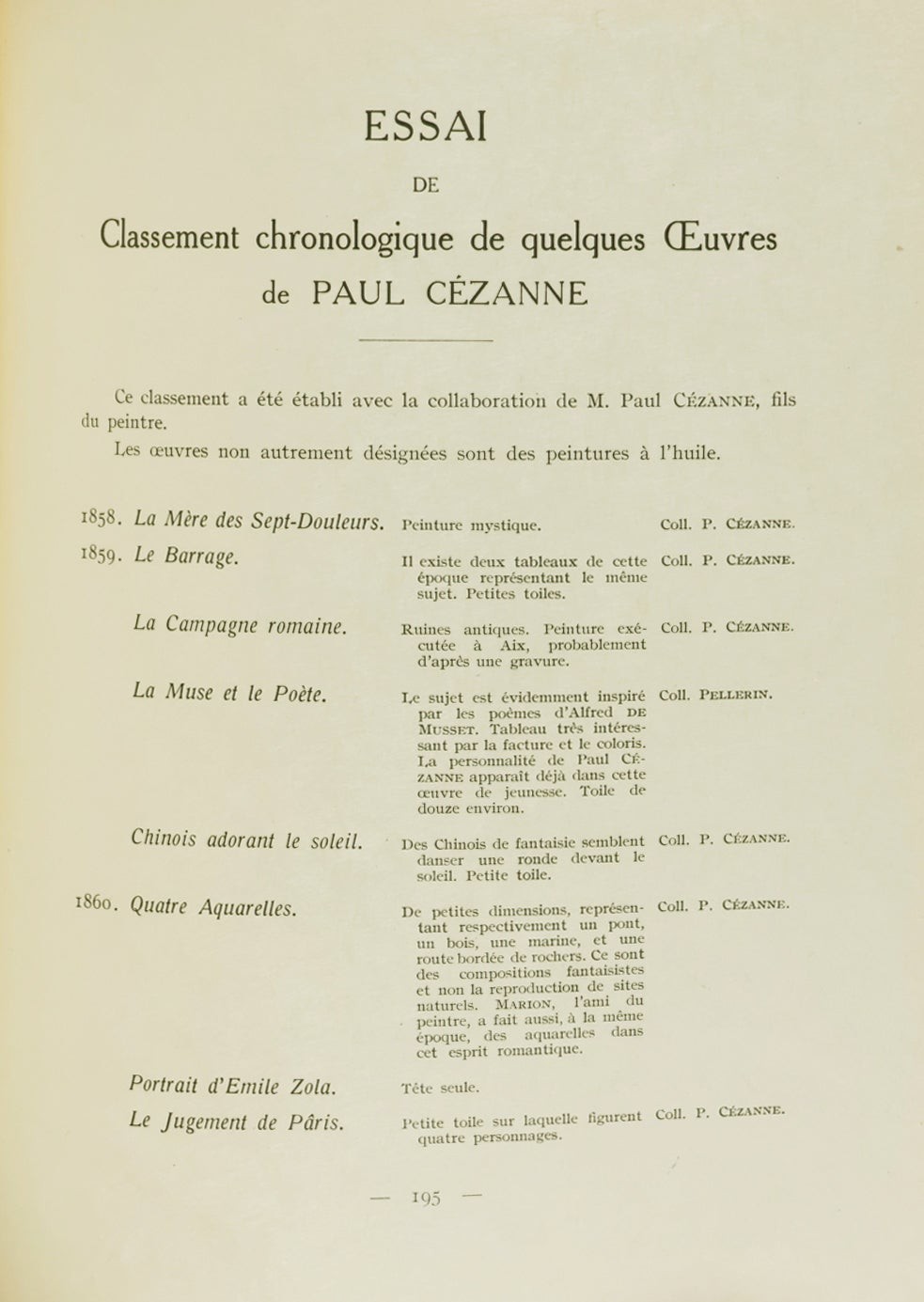 George Riviére / Le Maître Paul Cézanne The Master Paul Limited 1st ed