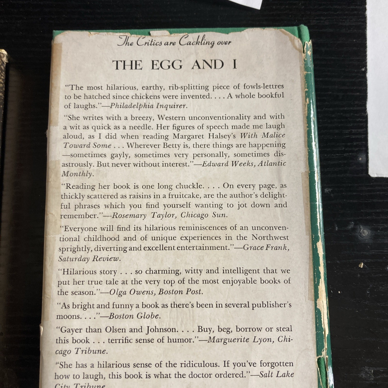 TWO Books By Betty MacDonald:The Egg And I;Onions In The Stew