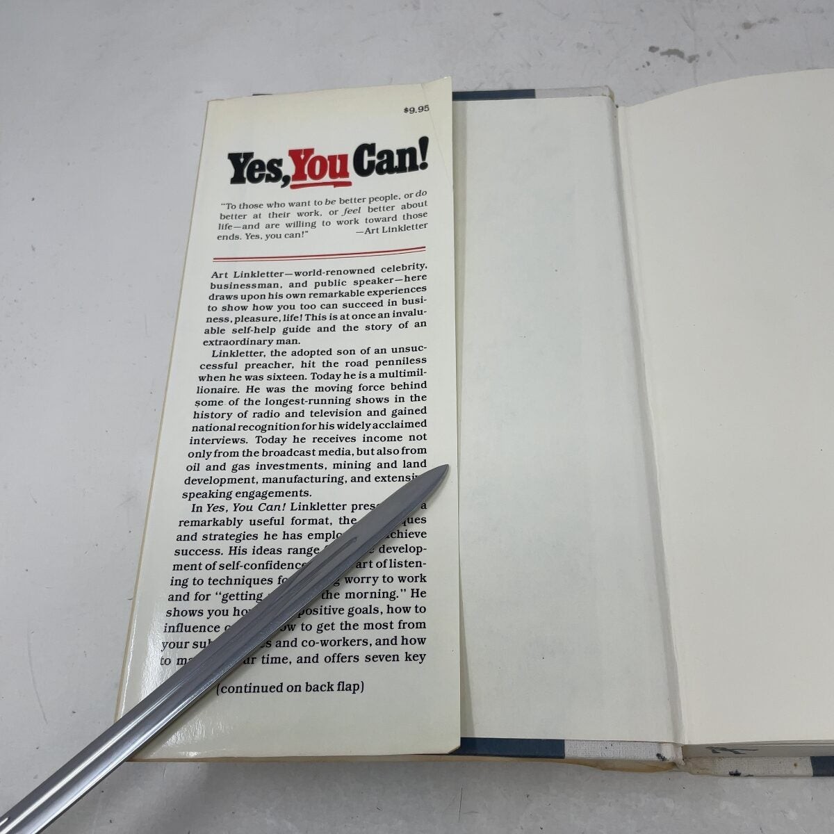 Yes, You Can! by Art Linkletter HC First Edition Like New 1979