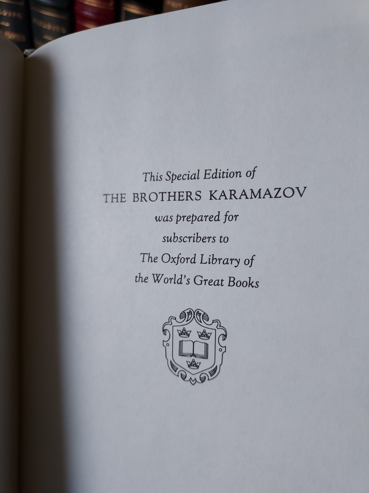 Oxford University Press The Brothers Karamazov by Fyodor Dostoevsky Leather Epic
