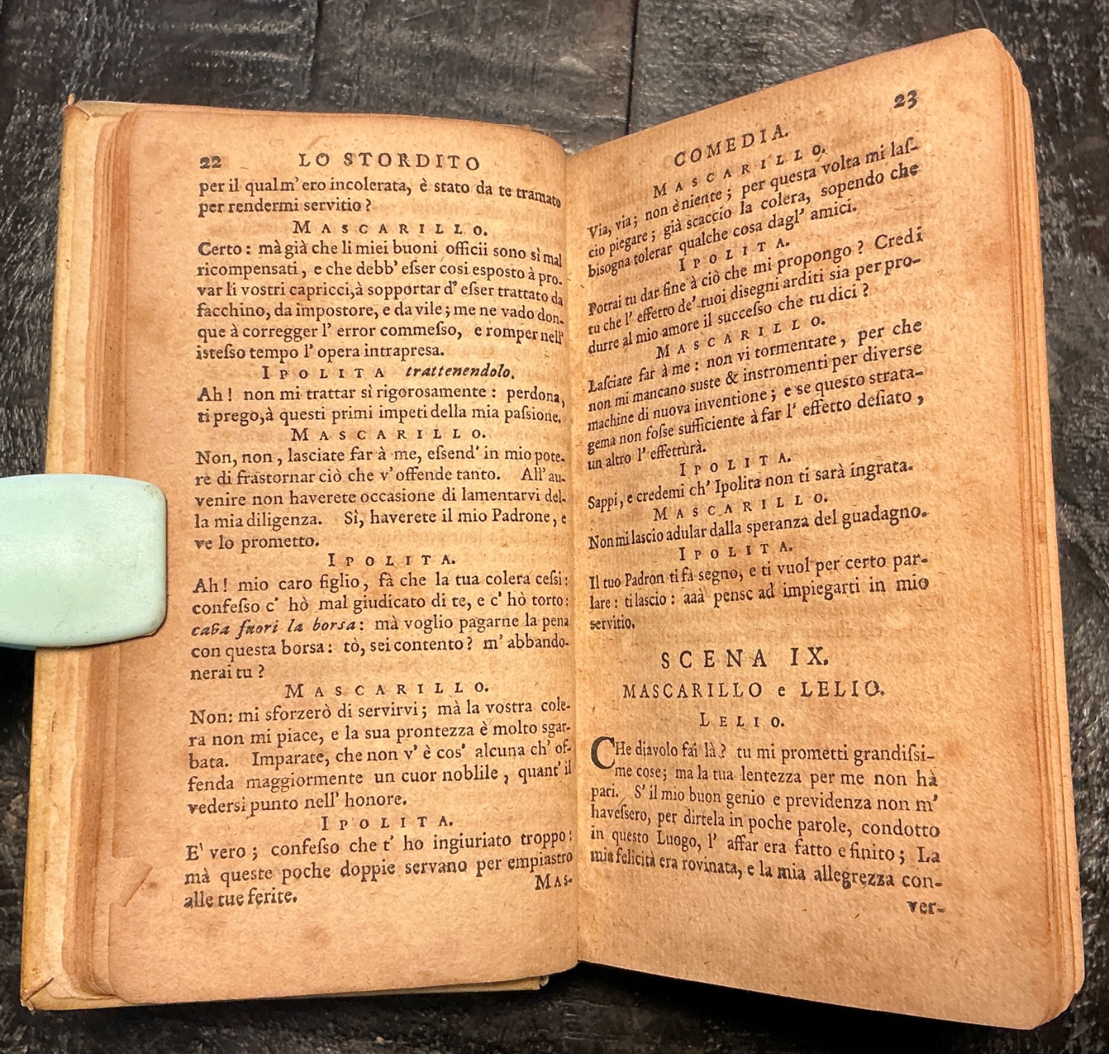 1698 First Edition, Le Opere di G.B.P. di Moliere, Vol I of IV.