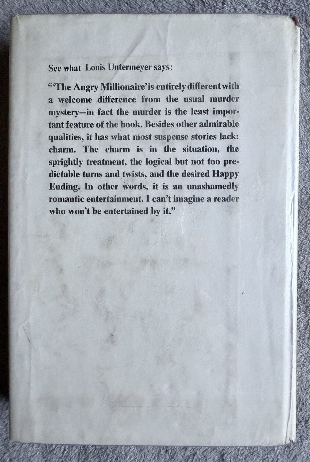 The Angry Millionaire 1968 Selwyn Jepson 1st Ed HC DJ Ex Library