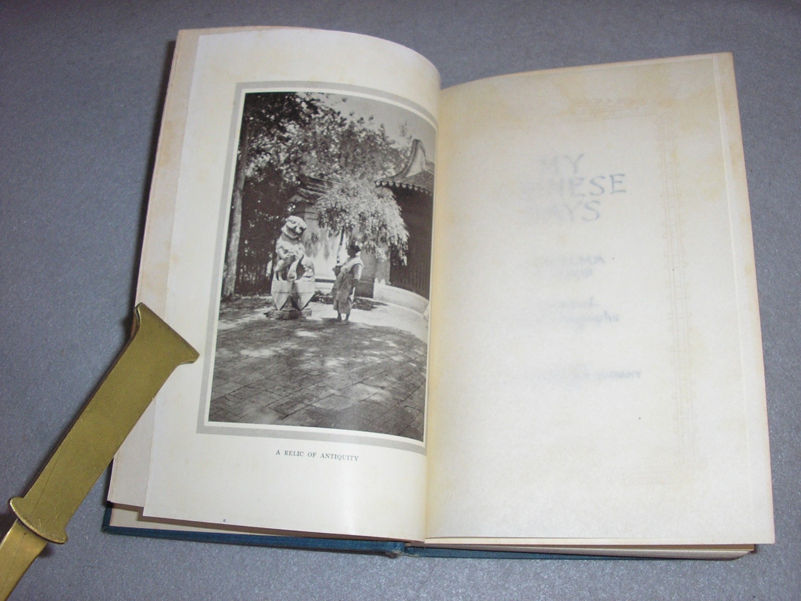 Antique Old China Book My Chinese Days Memoirs Guliema F. Alsop Illustrated 1918