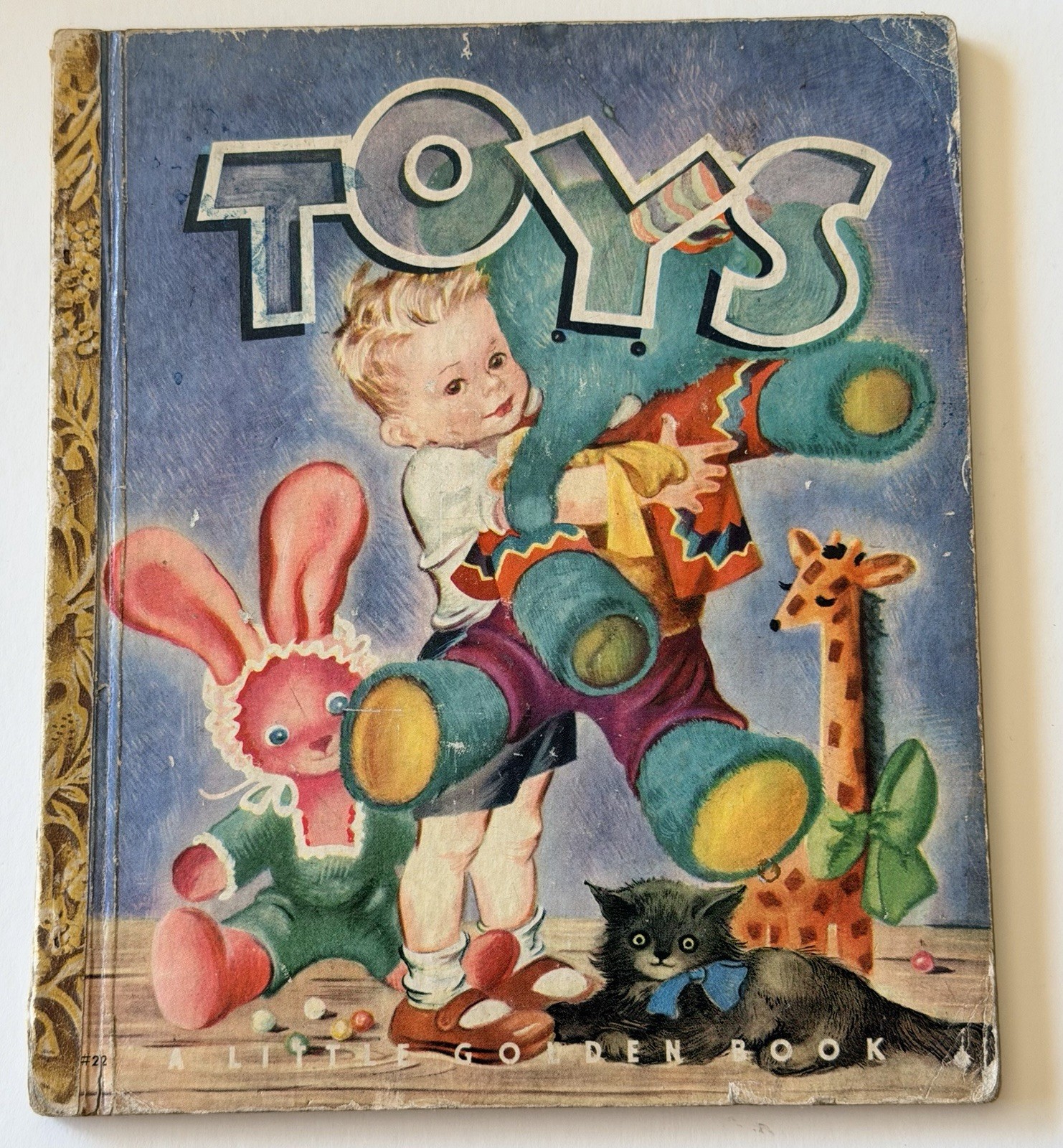 TOYS 1945 1st Edition Little Golden Book #22 Rare Gold Binding Simon & Schuster