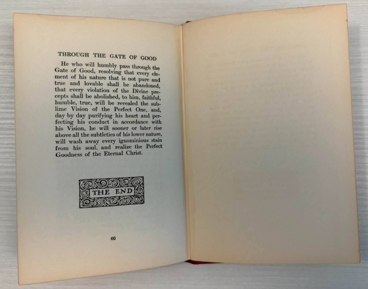 Through the Gate of Good James Allen 1909 Sheldon Press New Thought Antique HC
