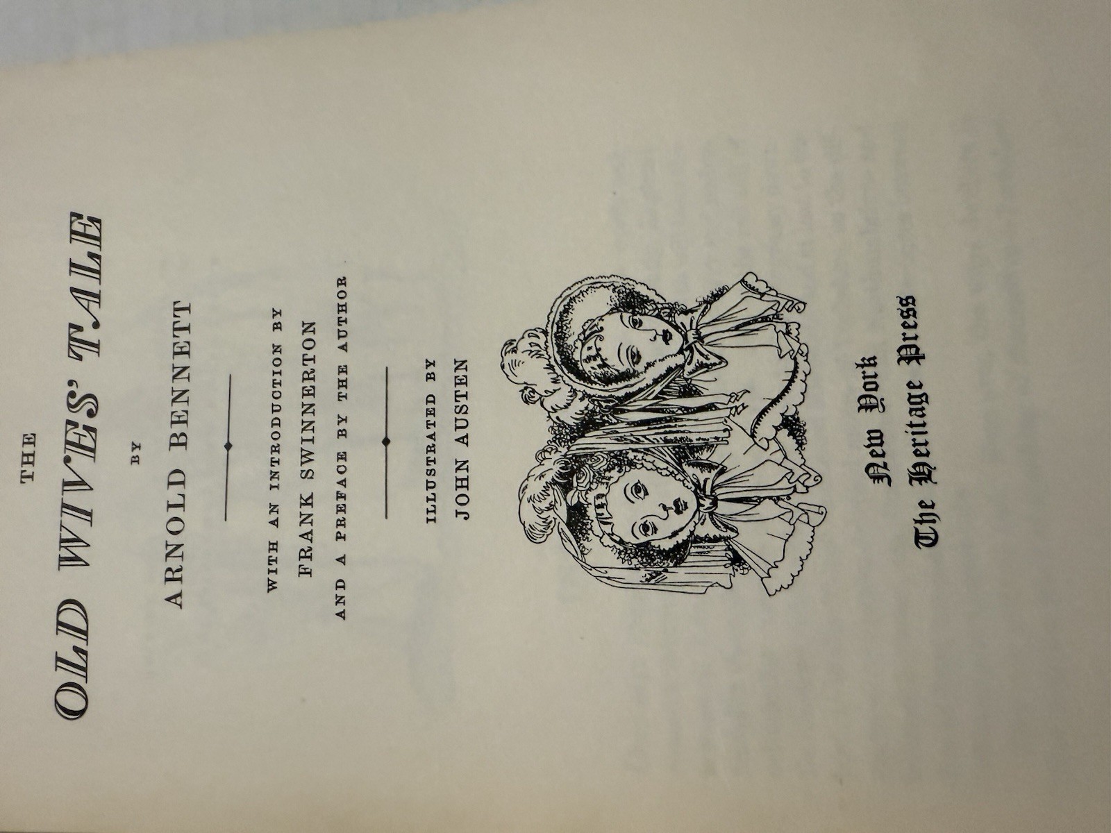 1940 The Old Wives’ Tale HC In Slip Case By Arnold Bennett, Illus By John Austen