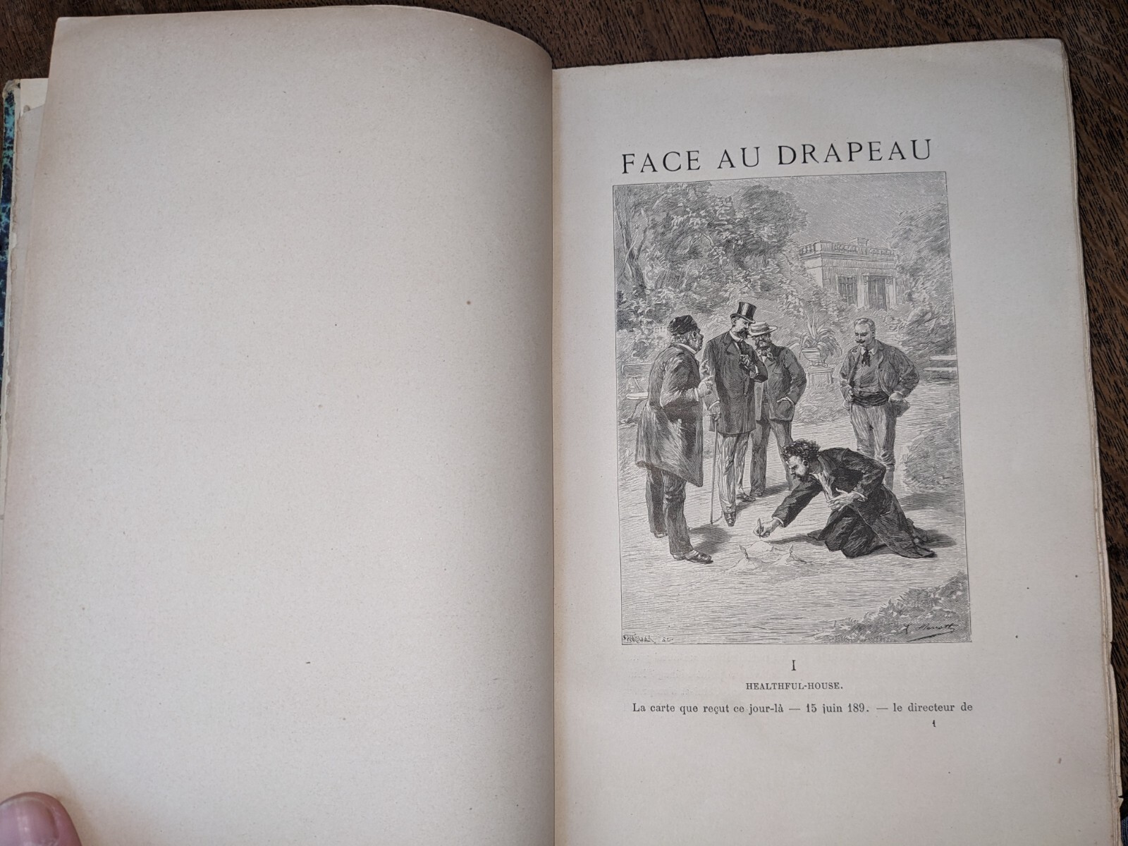 Antique book – Jules Verne – Facing the Flag / Clovis Dardentor – 1896 -…