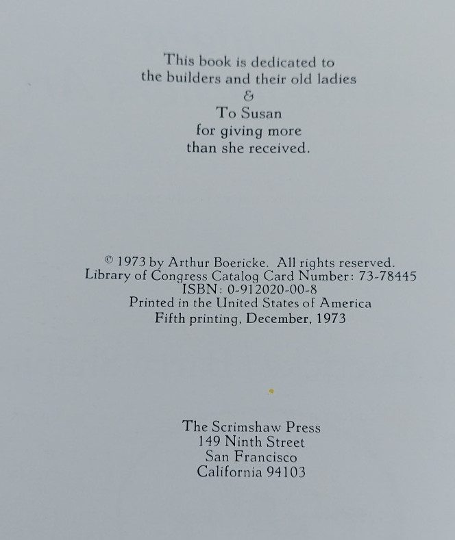 Art Boericke Barry Shapiro 1973 Handmade Houses Guide to the Woodbutcher’s Art