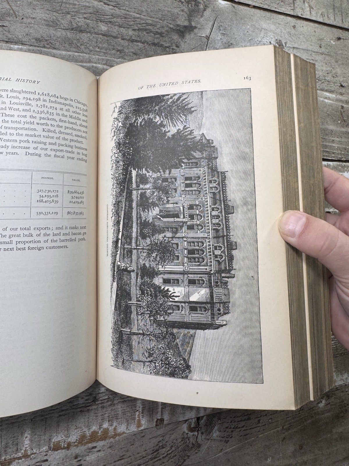 1889 Antique History Book “Industrial History of the United States” Bolles