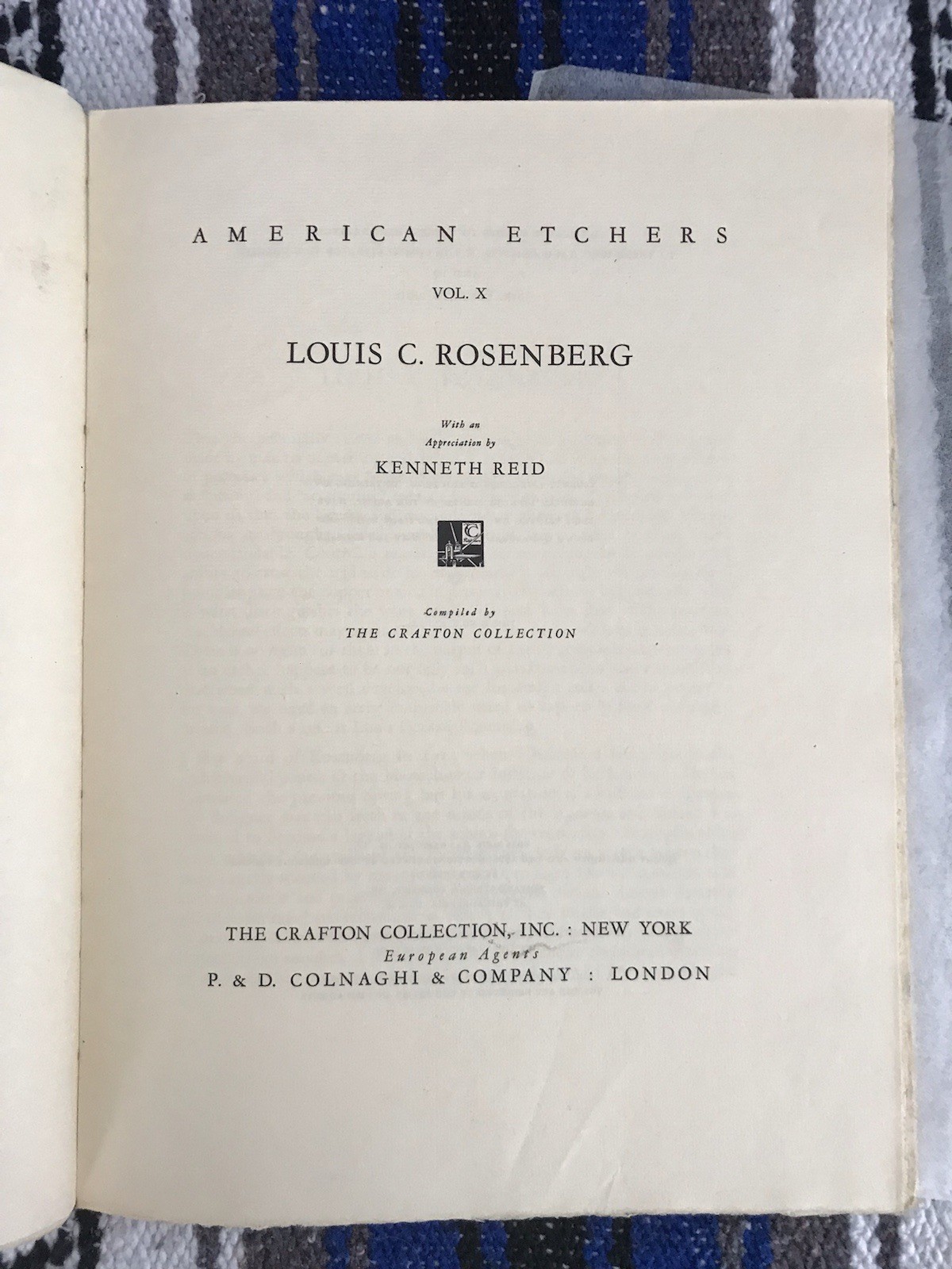 American Etchers X, Louis C. Rosenberg Deluxe Ed. 1930 w/ Signed Print, 1 of 75