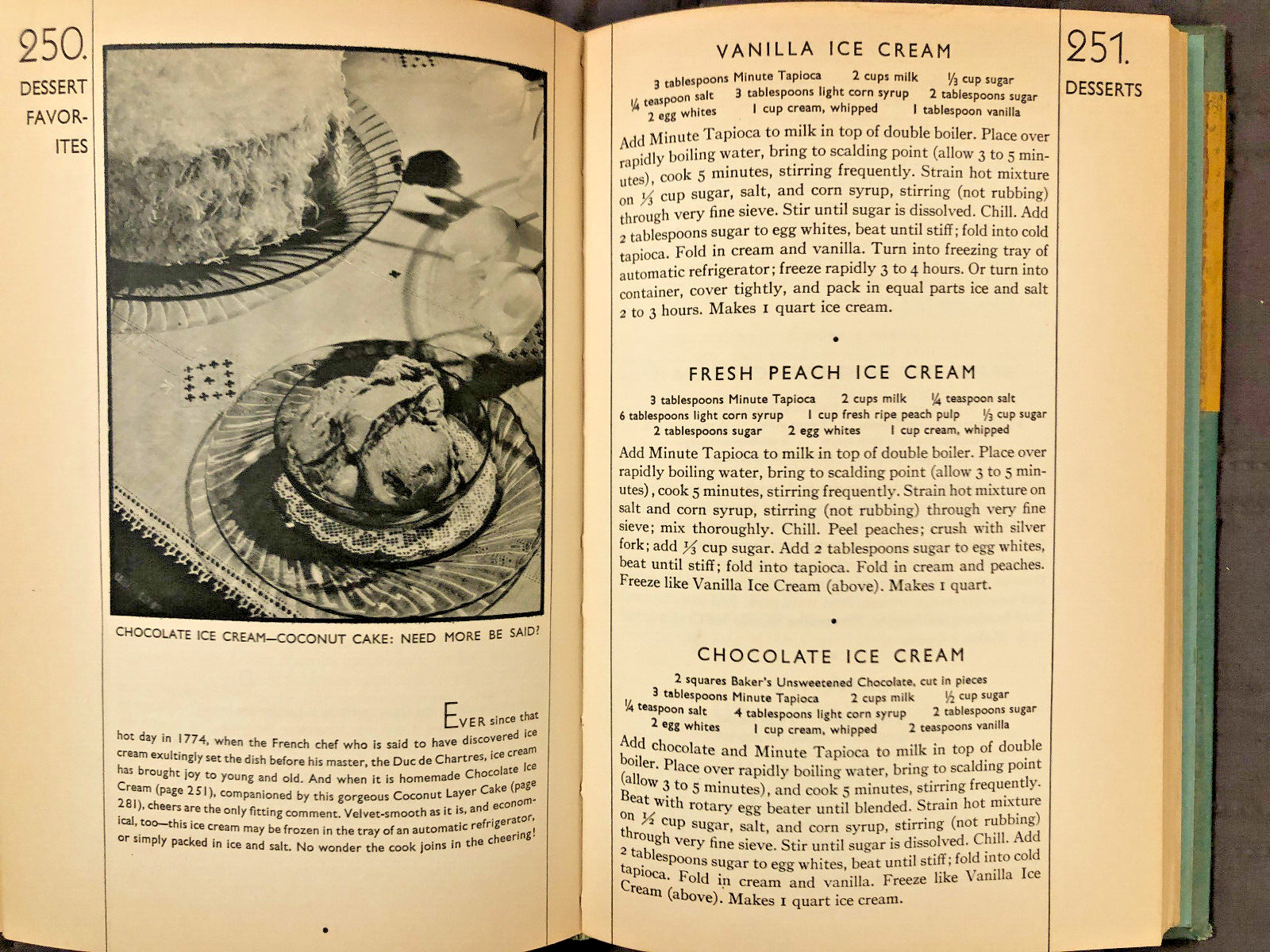 GENERAL FOODS Corporation Cook Book, 1935 4th Ed., HB ~ VINTAGE ~ Very Good-
