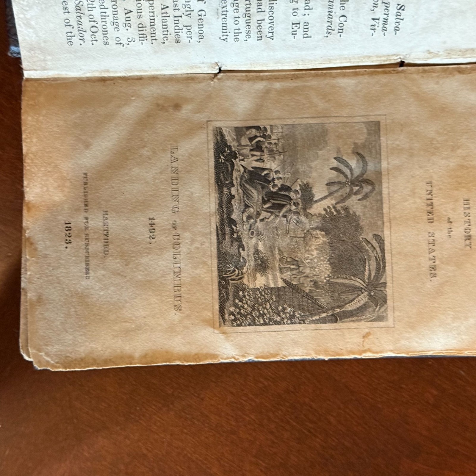 antique 1823 History of the United States by Charles A. Goodrich – Early Edition