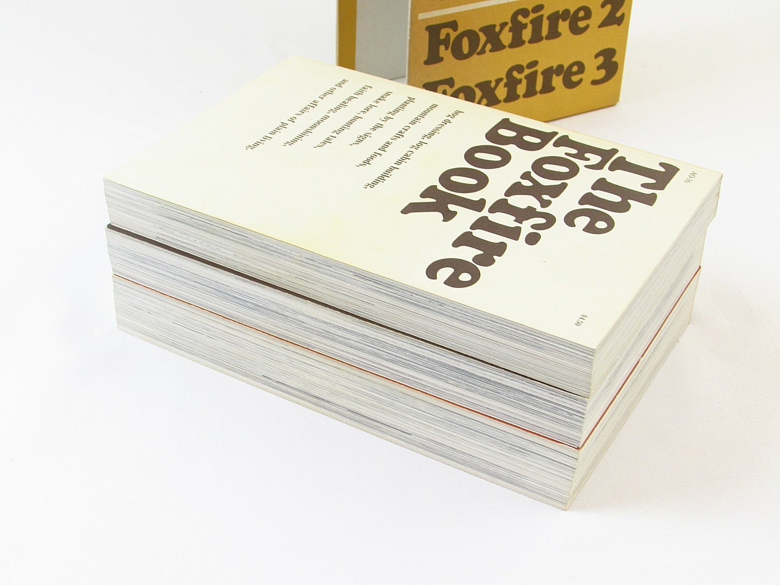 The Foxfire Book Box Set #’s 1 2 3 c1980 Anchor Trade Paperback Slipcase