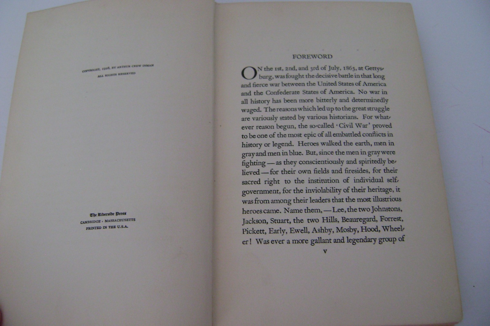 Soldier Of The South General Pickett’s War letters HC 1st Edition 1928