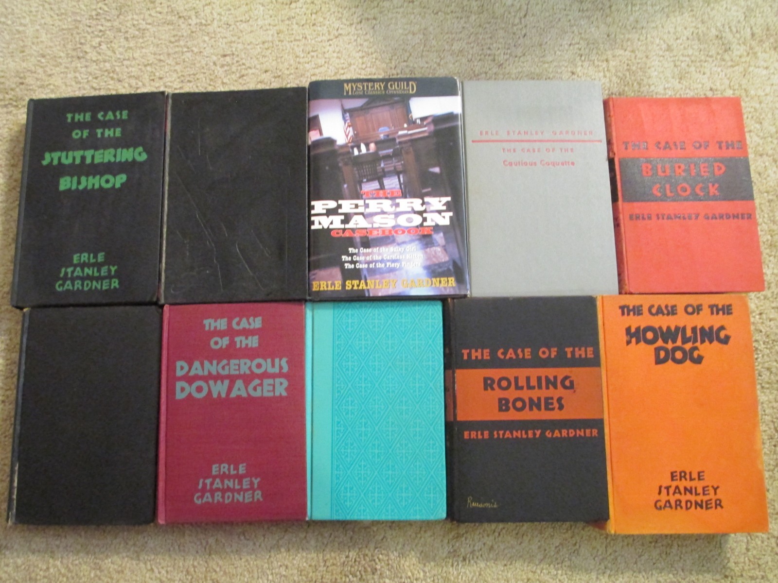 Lot of (10) Perry Mason HC Books – 1930s-1940s – Erle Stanley Gardner