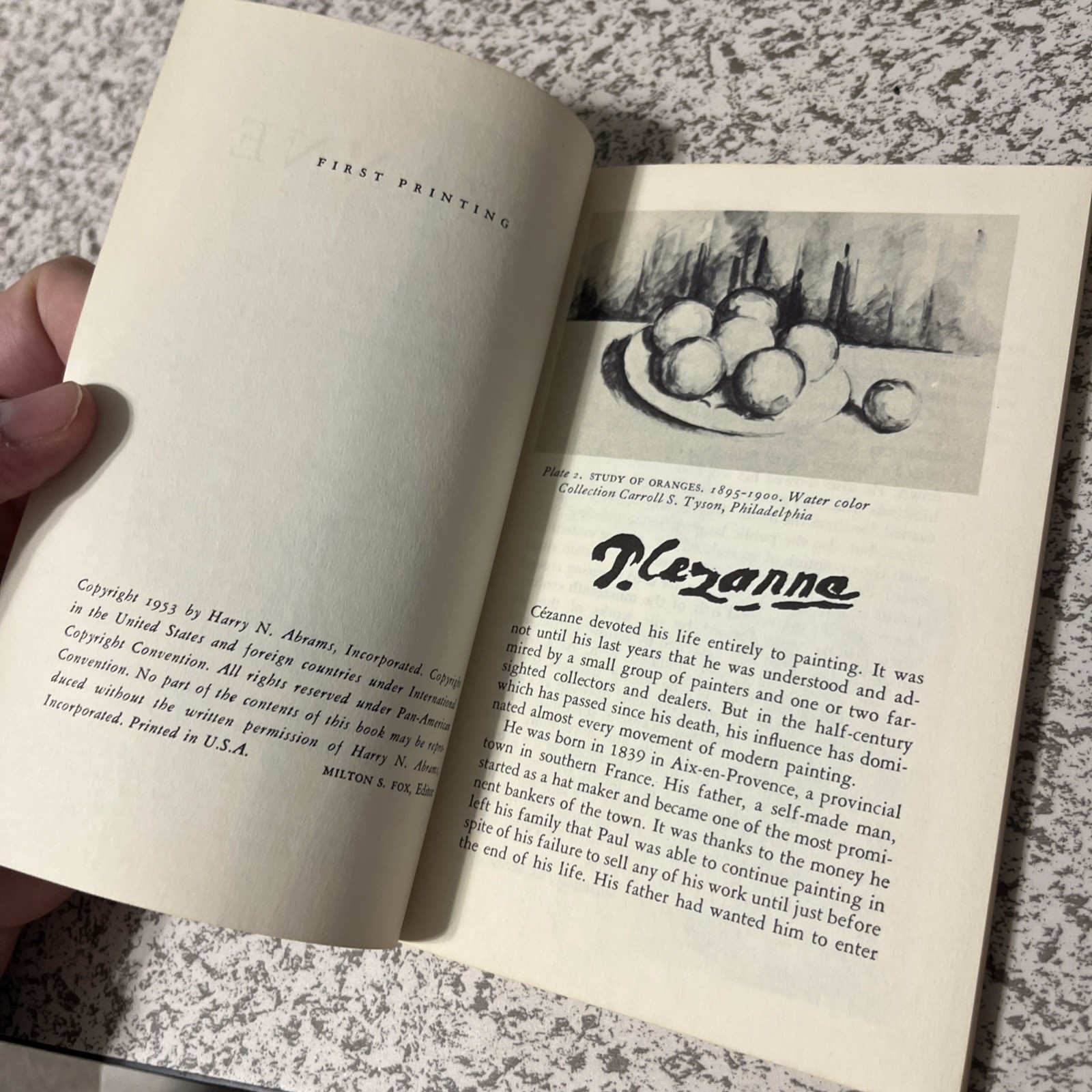 Pocket Library of Great Art Cézanne 1st First Edition 1953 Theodore Rousseau, Jr