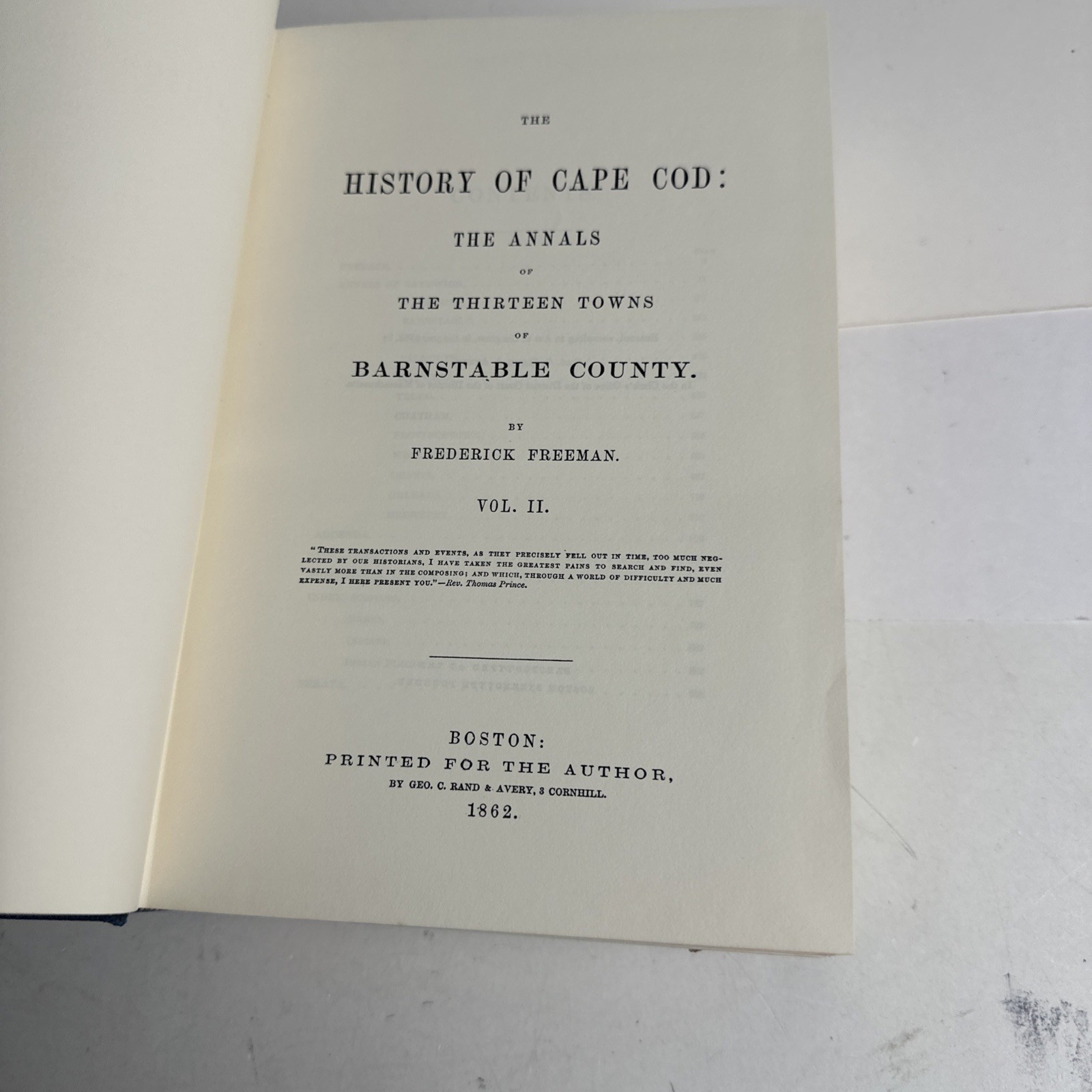 The History Of Cape Cod by Freeman Numbered 1965 Edition 1858 2 Volumes + Box