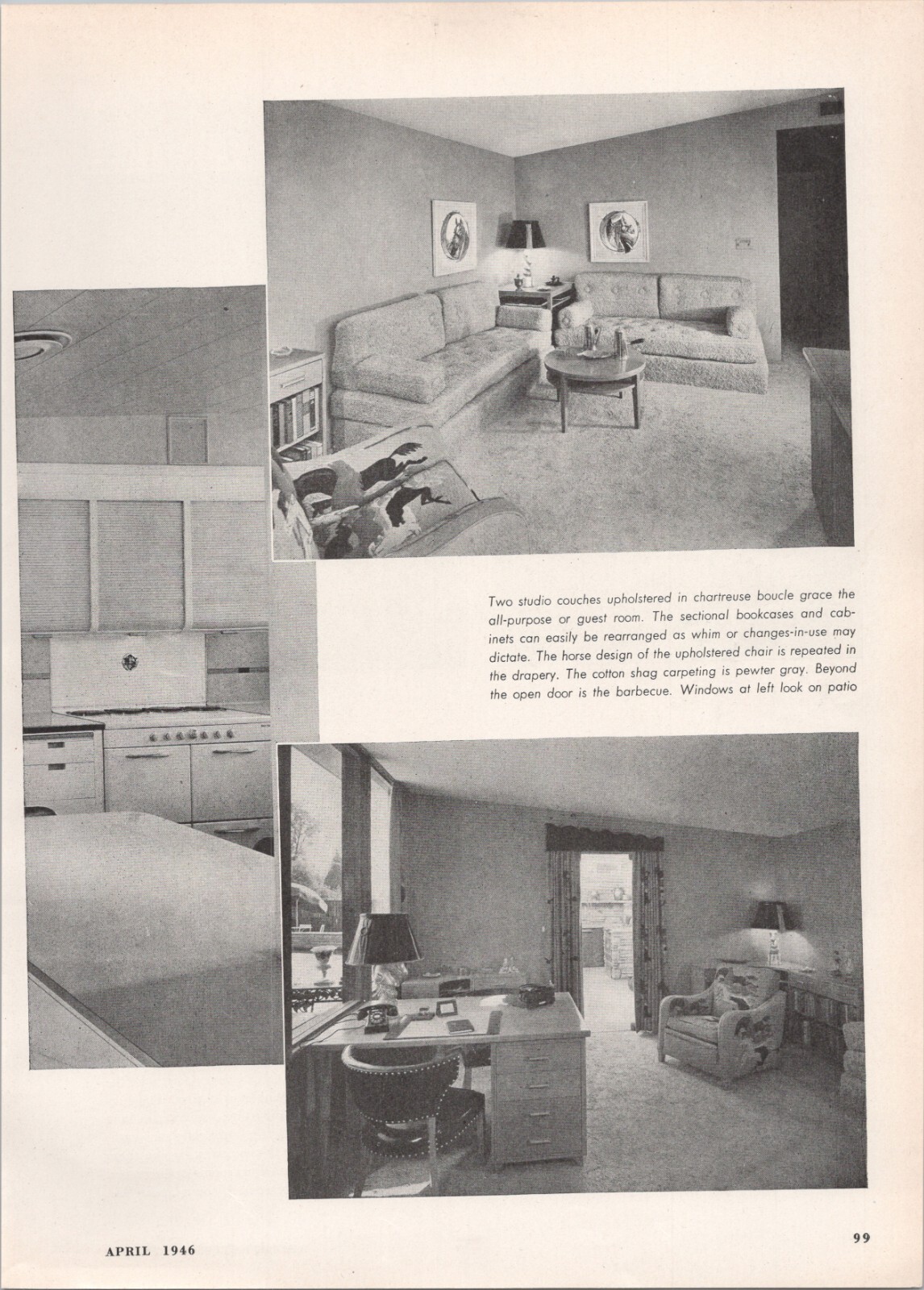 1946 Article * Fritz Burns Post War House 4950 Wilshire Blvd LA Wurdeman Becket