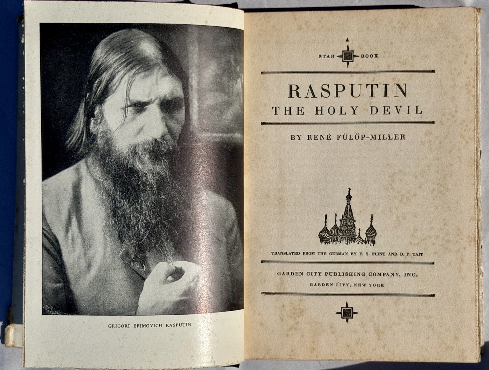 Rasputin The Holy Devil Rene Fulop-Miller 1928 Viking Press HC DJ Star Books