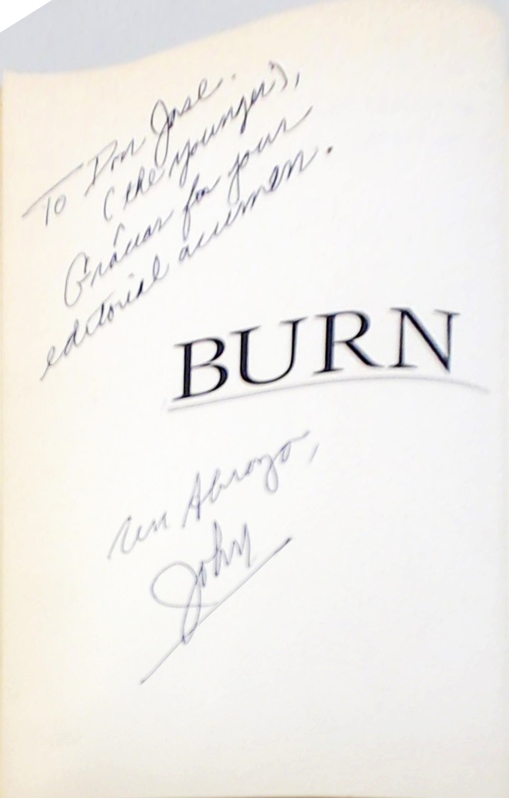 Burn Season, Lantigua, John, Putnam Pub Group, 1989, Hardcover