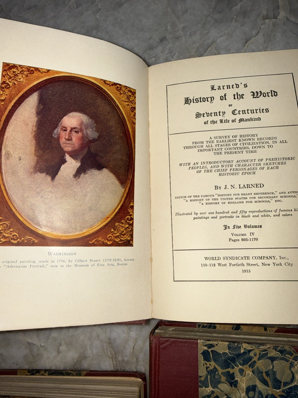 Antique 1915 Larned’s History of the World Complete 8 Vol Set IllustGilt Binding