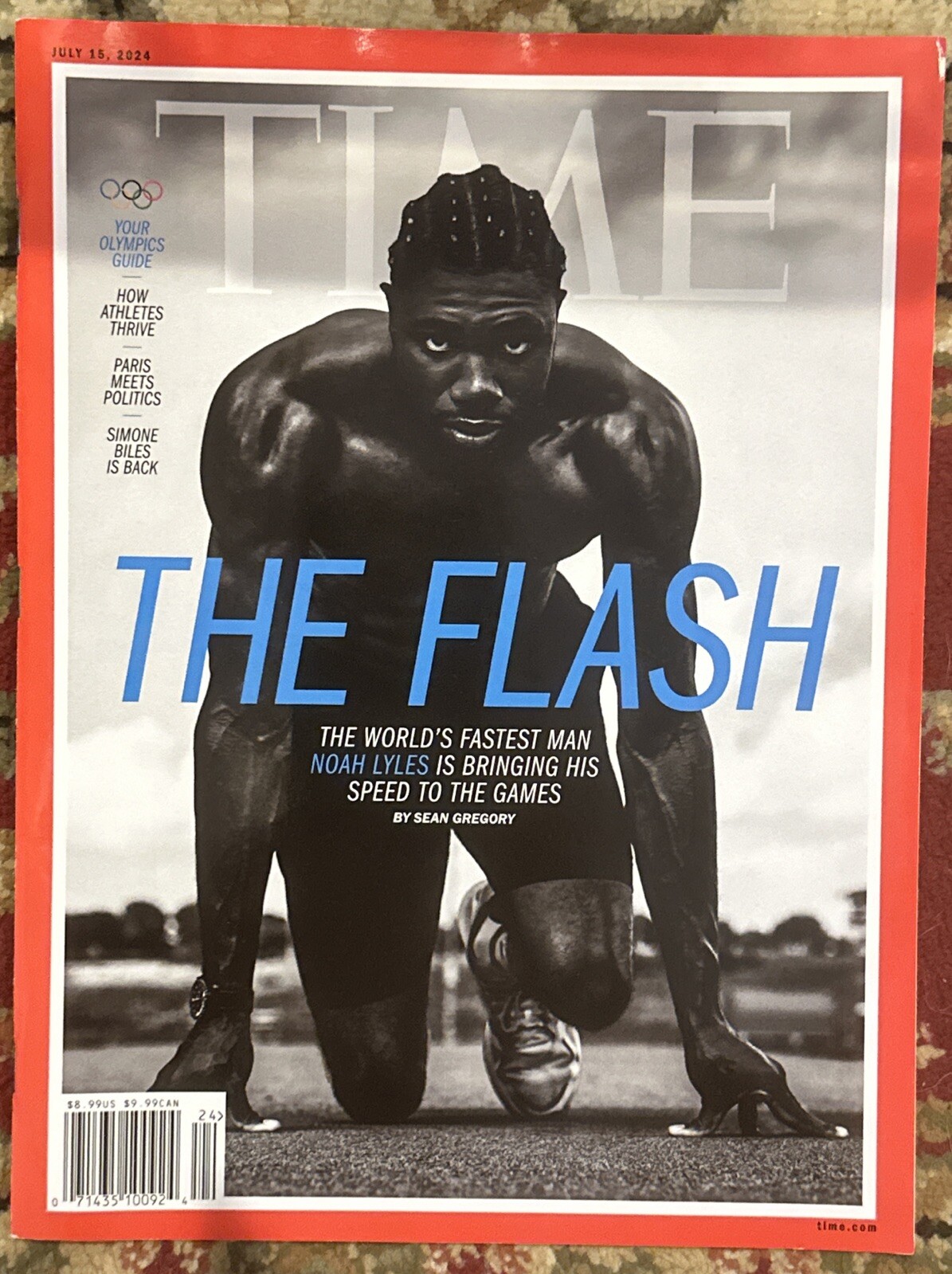 TIME MAGAZINE-JULY 15, 2024 THE FLASH NOAH LYLES OLYMPICS GUIDE