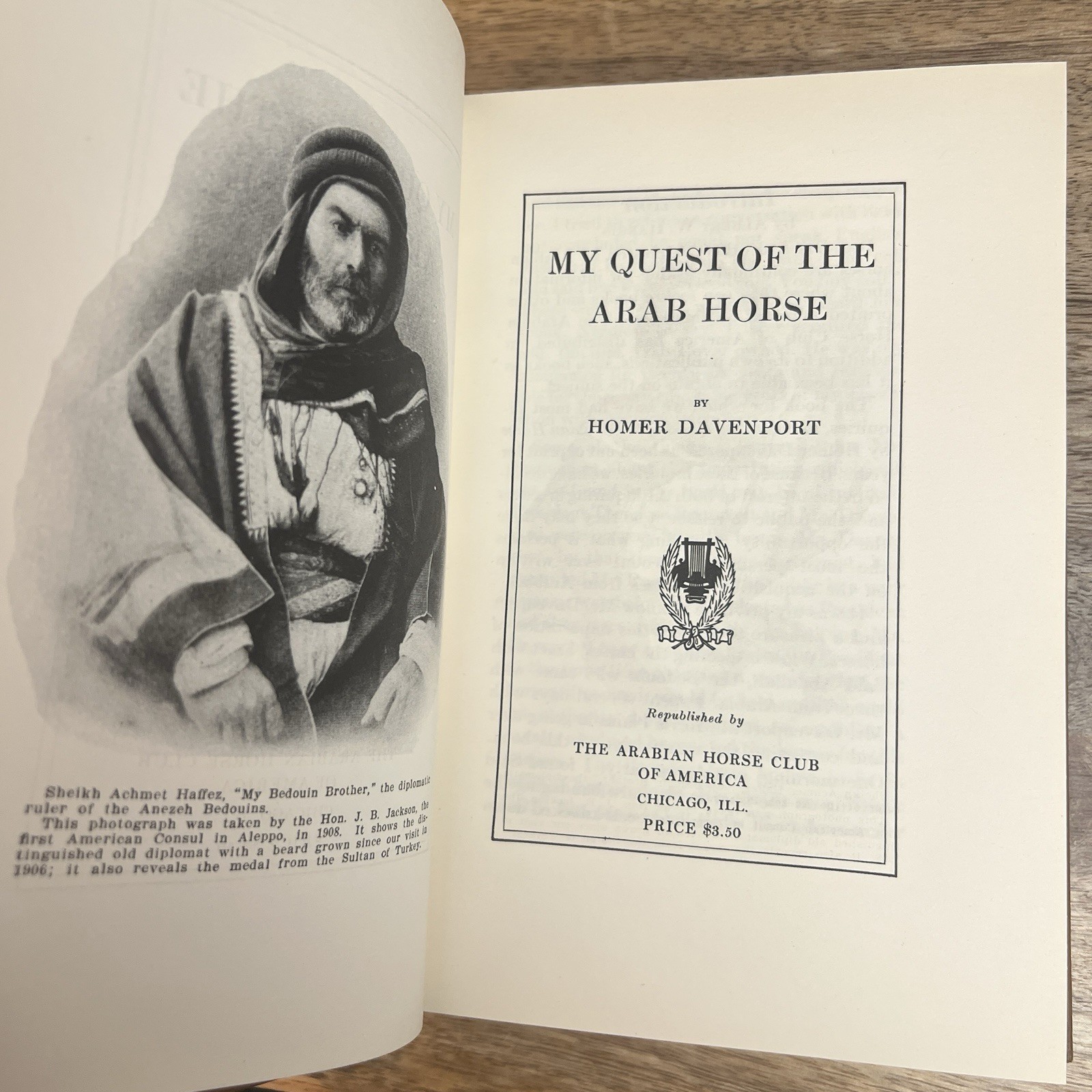 My Quest of the Arabian Horse Homer Davenport Arabian Horse Club of America