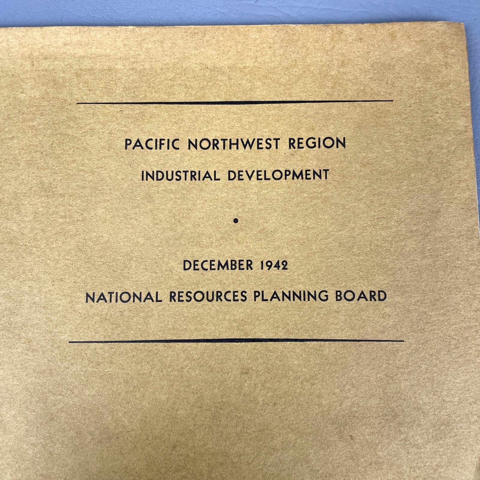 1942 Pacific Northwest Region Industrial Development National Resources WWII Era