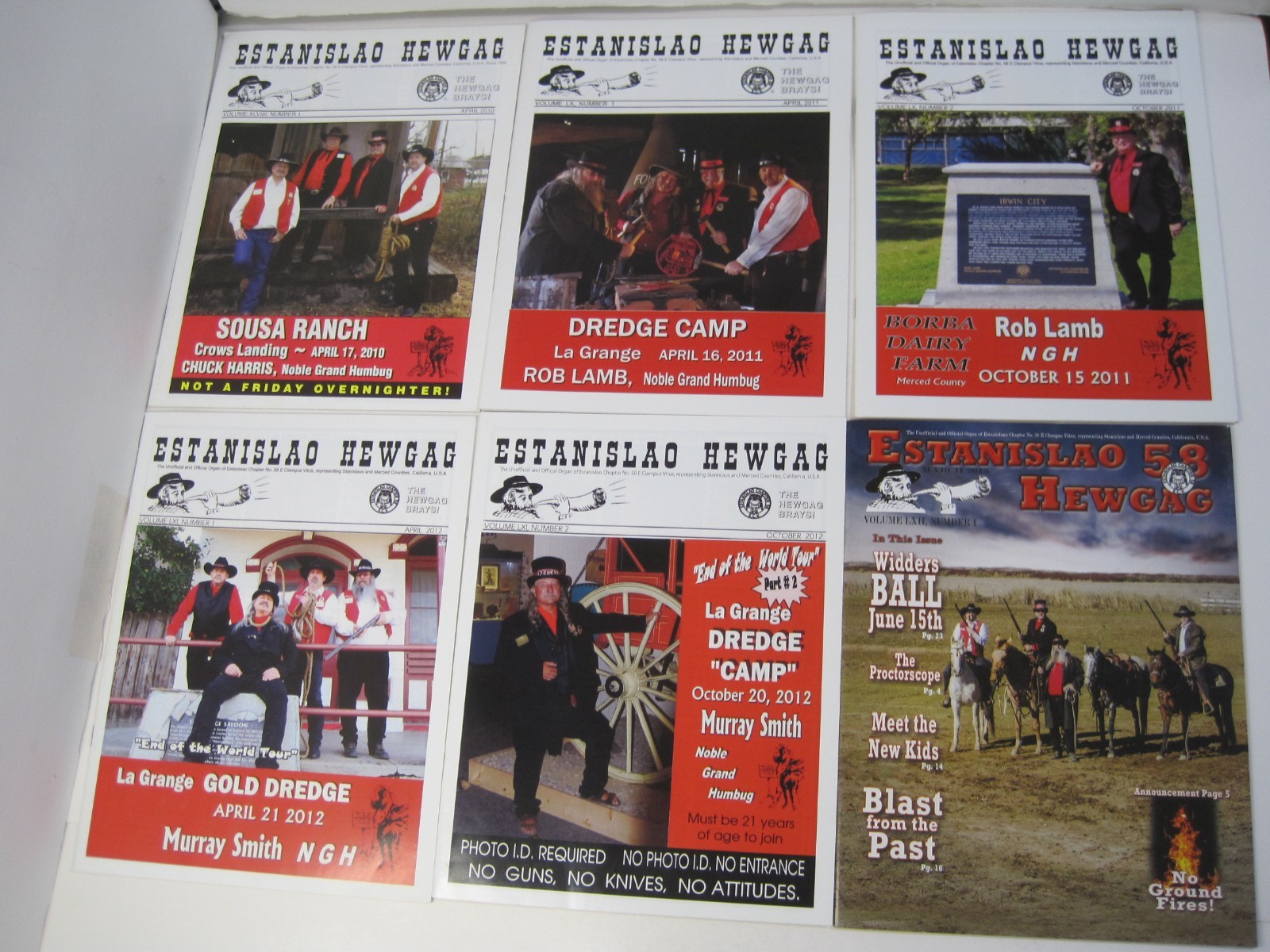 Estanislao Hewgag Clampers ECV Newsletter Lot of 34 – 2006-2025 E Clampus Vitus