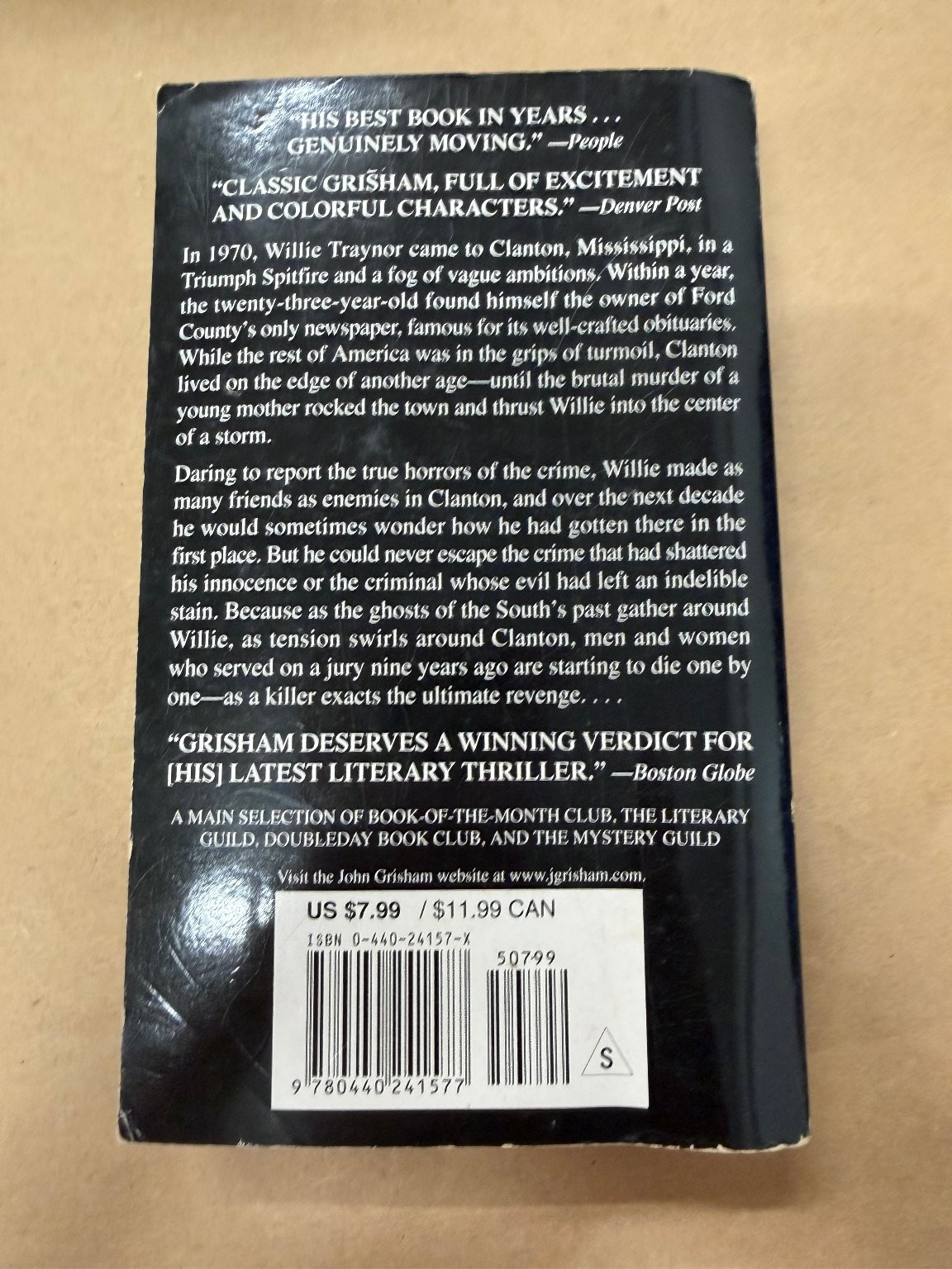 The Last Juror John Grisham Paperback Thriller Novel 2004 NYT Bestseller