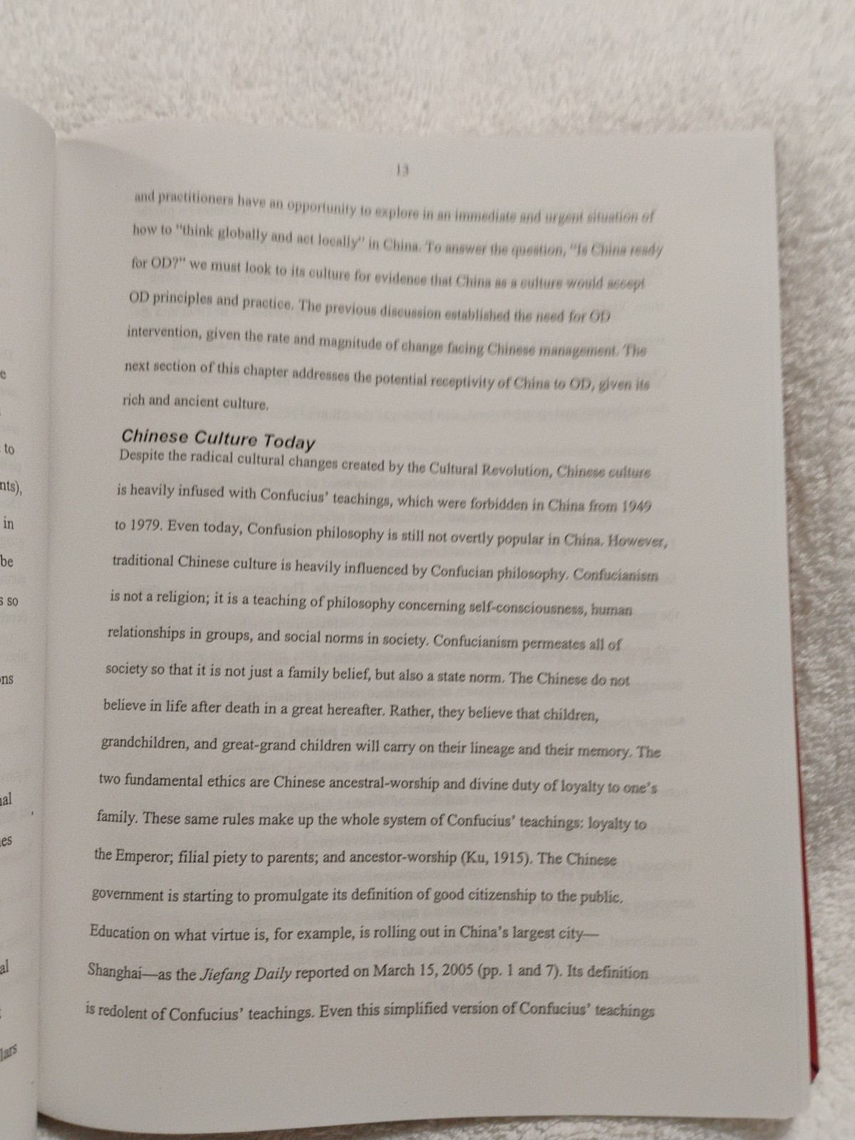 The Readiness And Willingness In China For OD Change Lee-Hsing Lu Dissertation