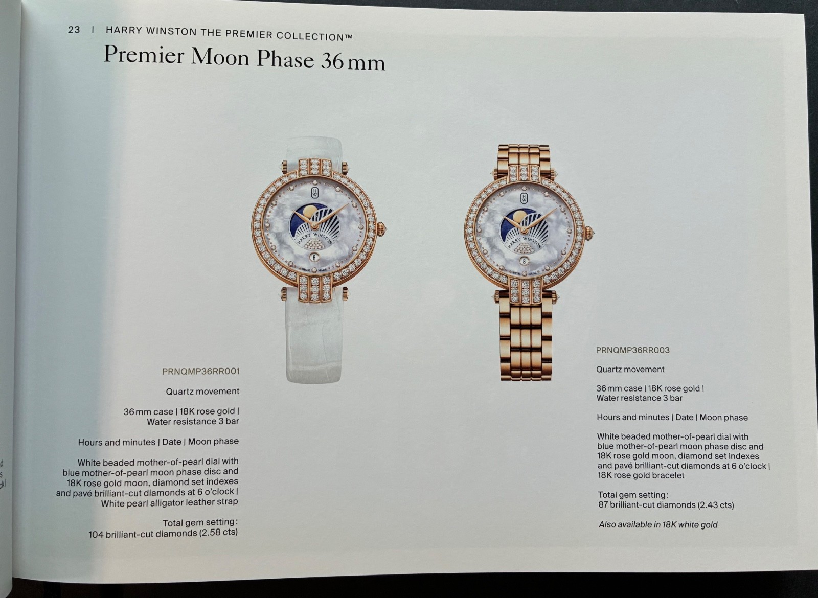 HARRY WINSTON TIMEPIECES 2018 CATALOGUE / BOOK~ Beautiful Photography!