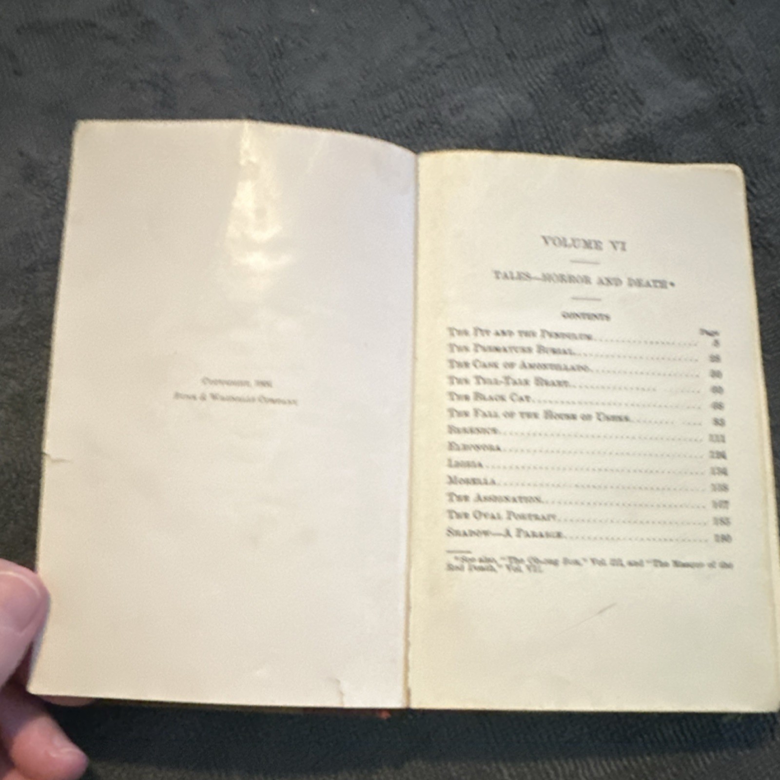 Funk & Wagnalls Edgar Allan Poe Works Cameo Edition Vol II & VI 1904 Illustrated