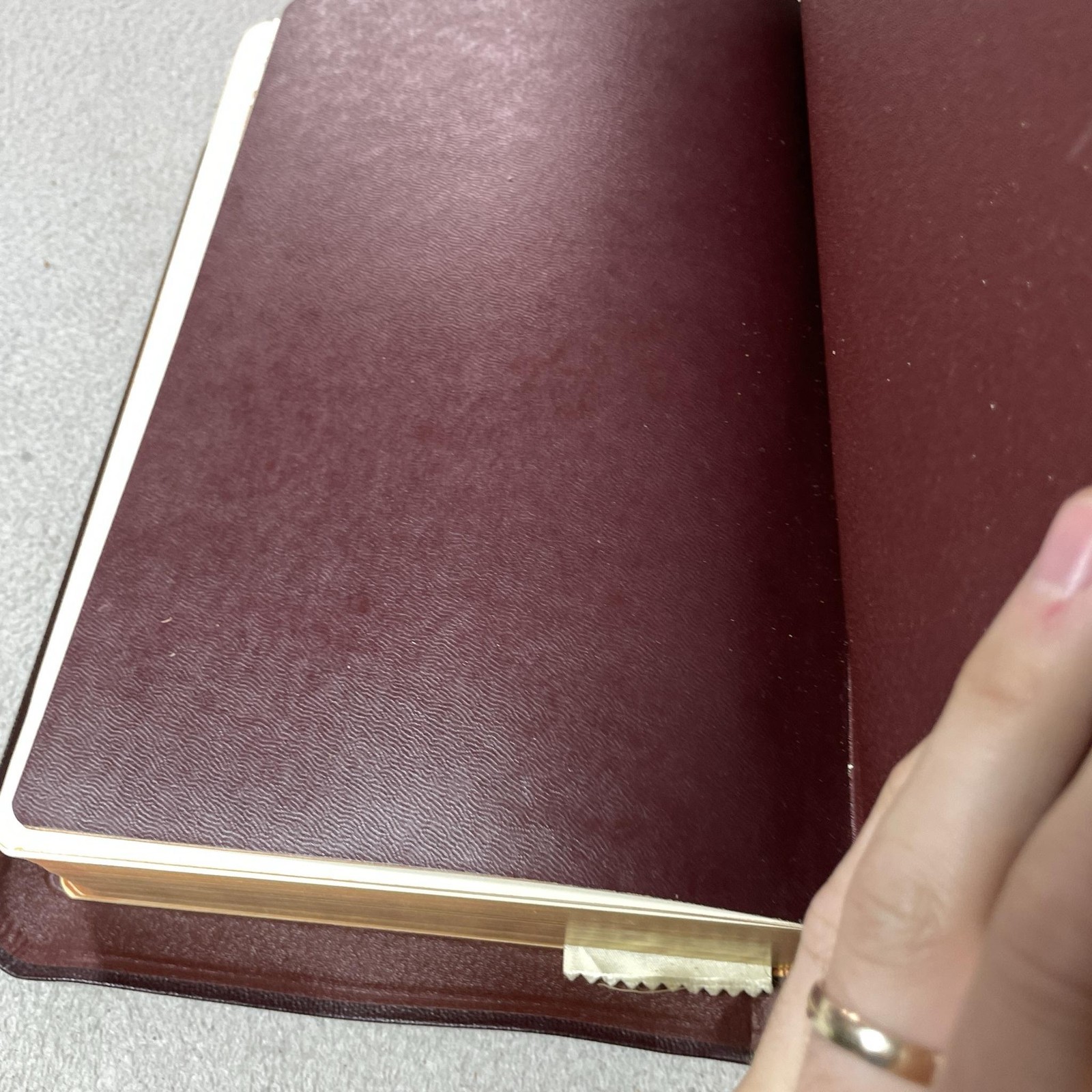 Vintage 1950 Large Holy Bible KJV Good Saviour Tissot Brown Leather Consolidated