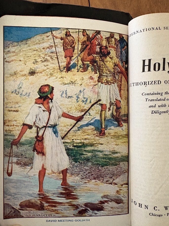 1940’s HOLY BIBLE King James Version John C. Winston Co Leather Maps Illustrated