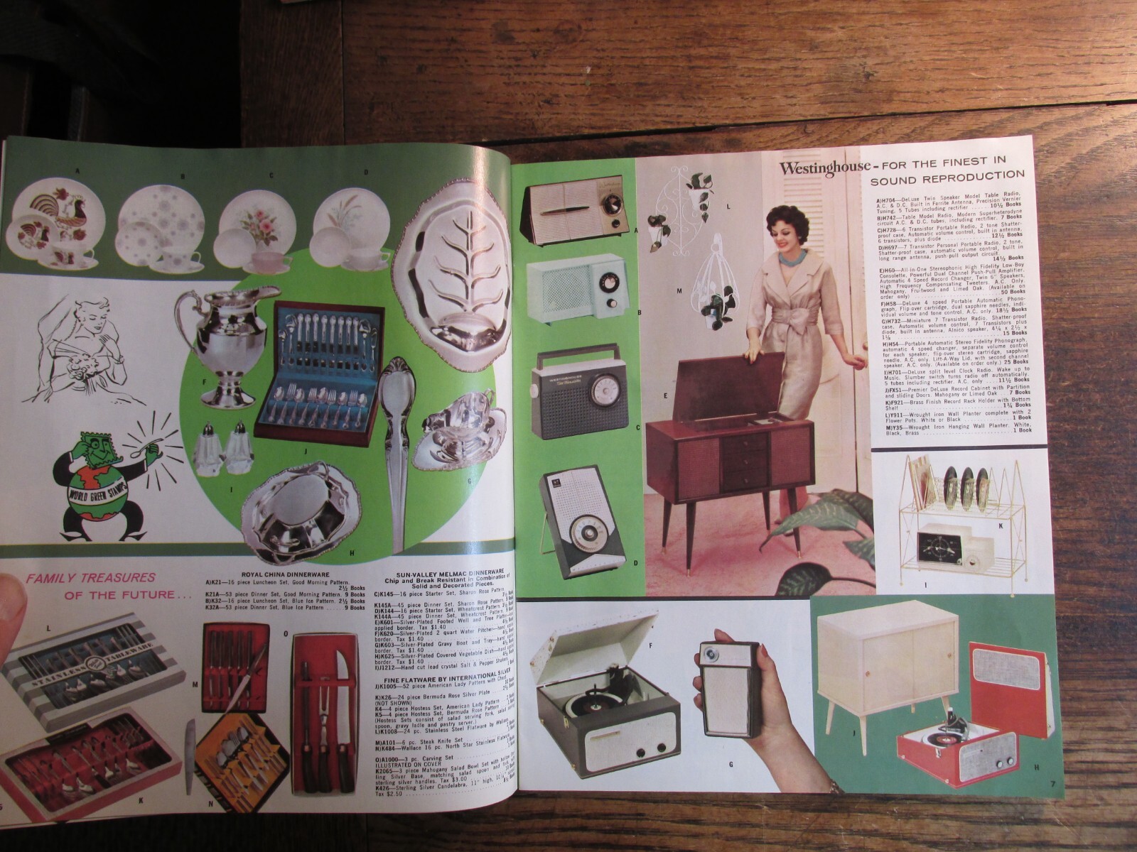 Vintage Ephemera Mid Century Modern Green Stamp Premium Catalog Furniture Toys