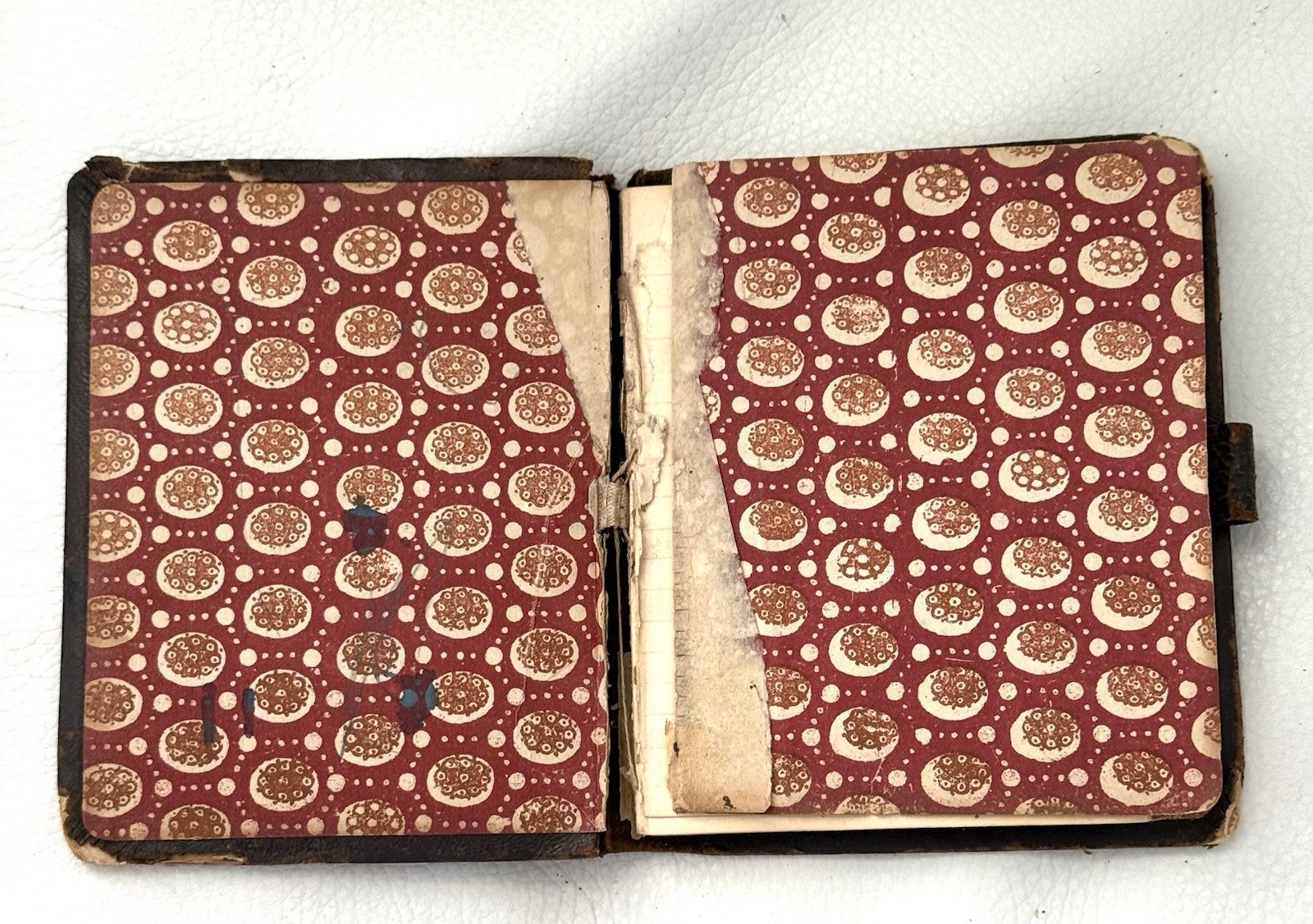 Vtg ?Antique??ADDRESS BOOK Tooled Leather Embossed Choir Children Book A123-READ