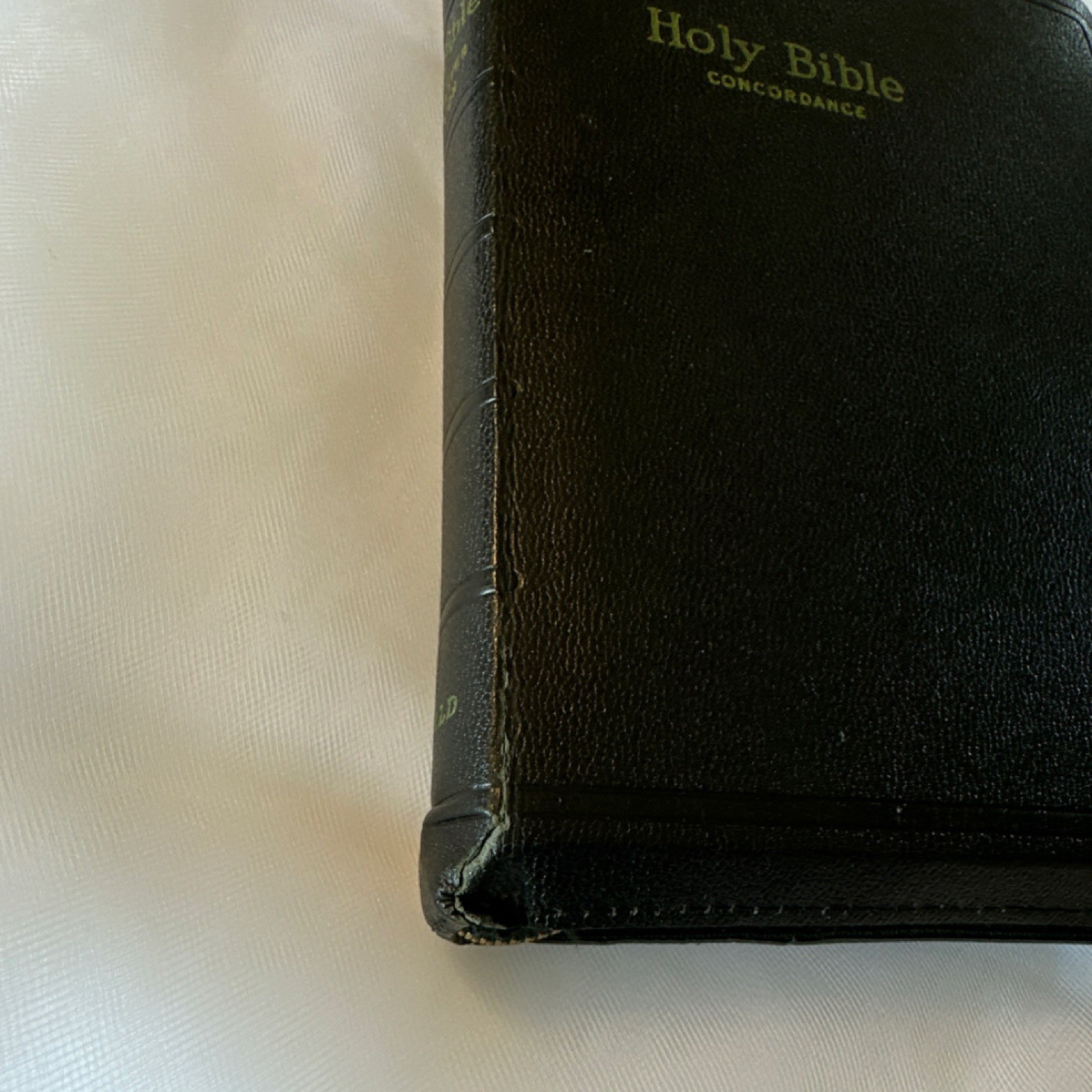 Antiq 1913 Holy Bible Concordanc Zipper Cover Cross Pull 16 Color Maps Red Edges