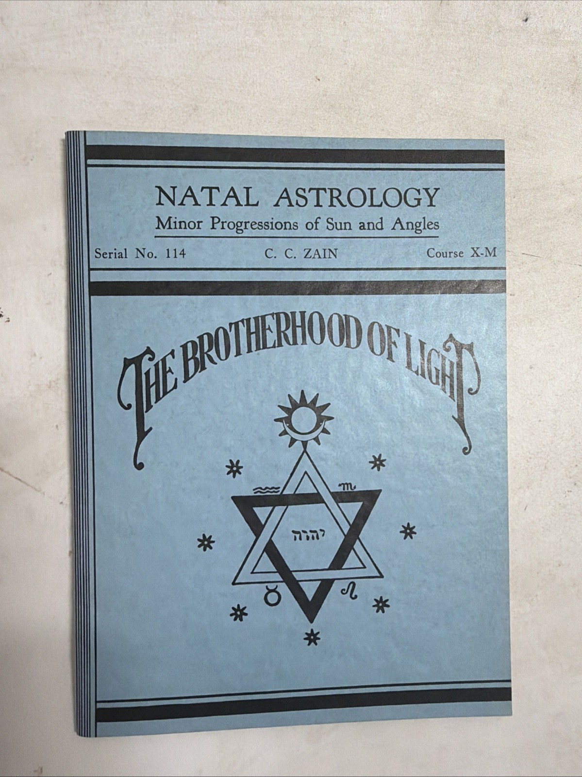 Natal Astrology, C. C. Zain, The Brotherhood of Light Courses Lot of 9, 1934