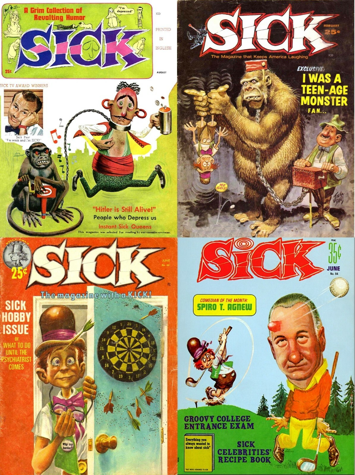 80 Old Rare Issues of Sick – Comics Risqué Saucy Racy Sexy Art Magazine on DVD
