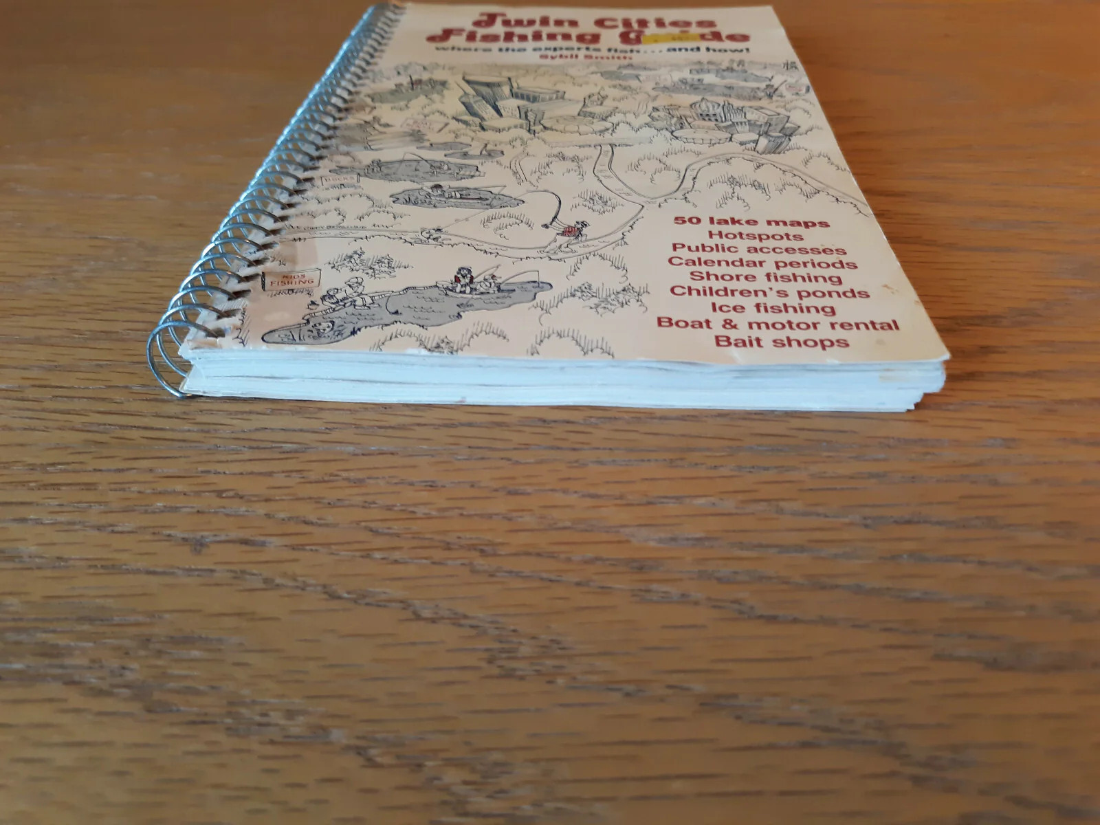 Twin Cities MN Fishing Guide 1983 Sybil Smith Spiral Paperback Book Minnesota