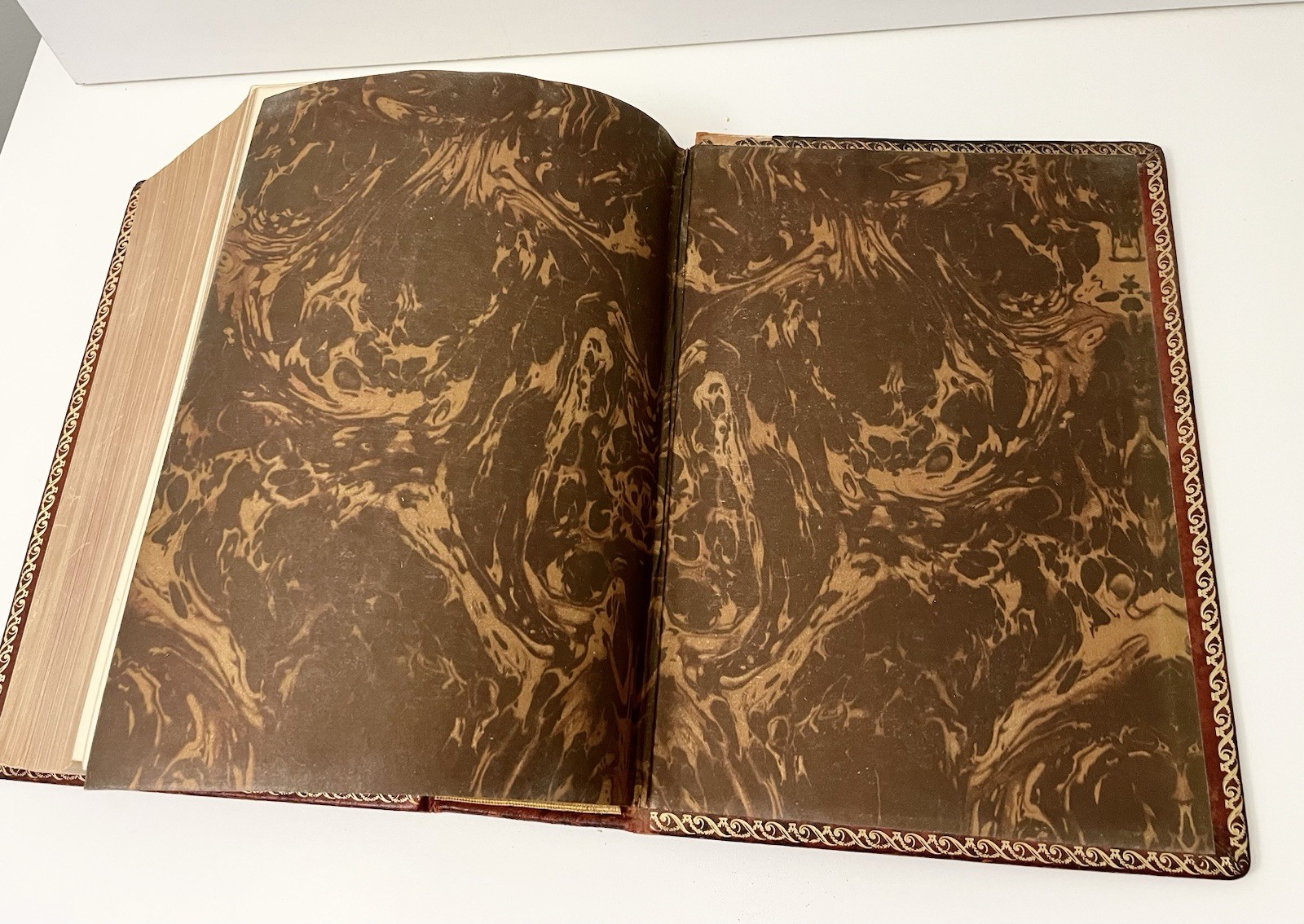 Illustrated Family Bible 1930’s Heavy Leather Gothic Gustave Doré Illustrated