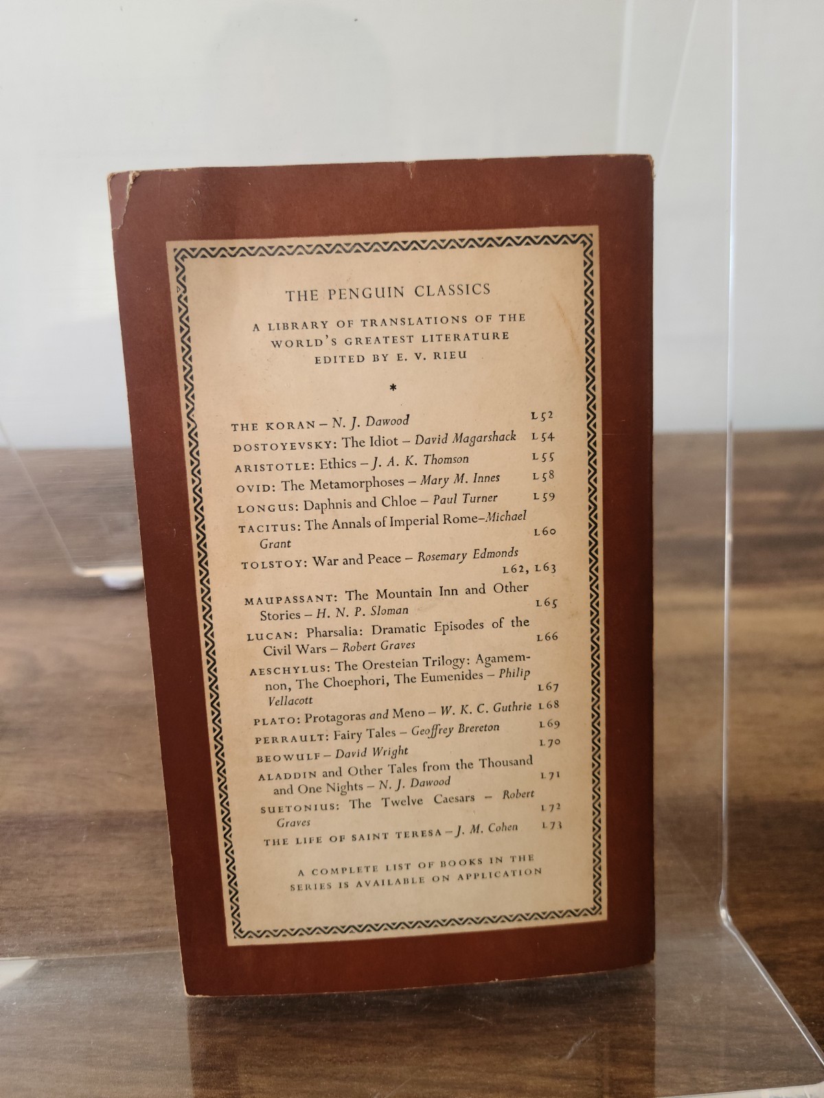 Homer The Iliad Penguin Paperback 1957