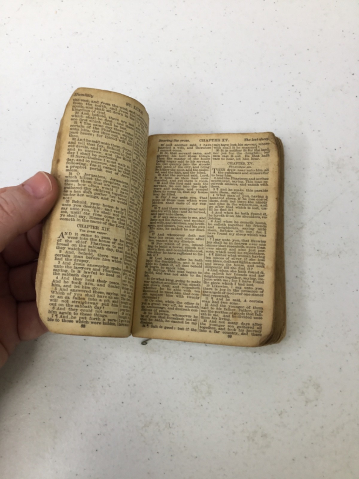 Lot of 3 Cloth Cover Religious Tiny Books + Job Relations Card.