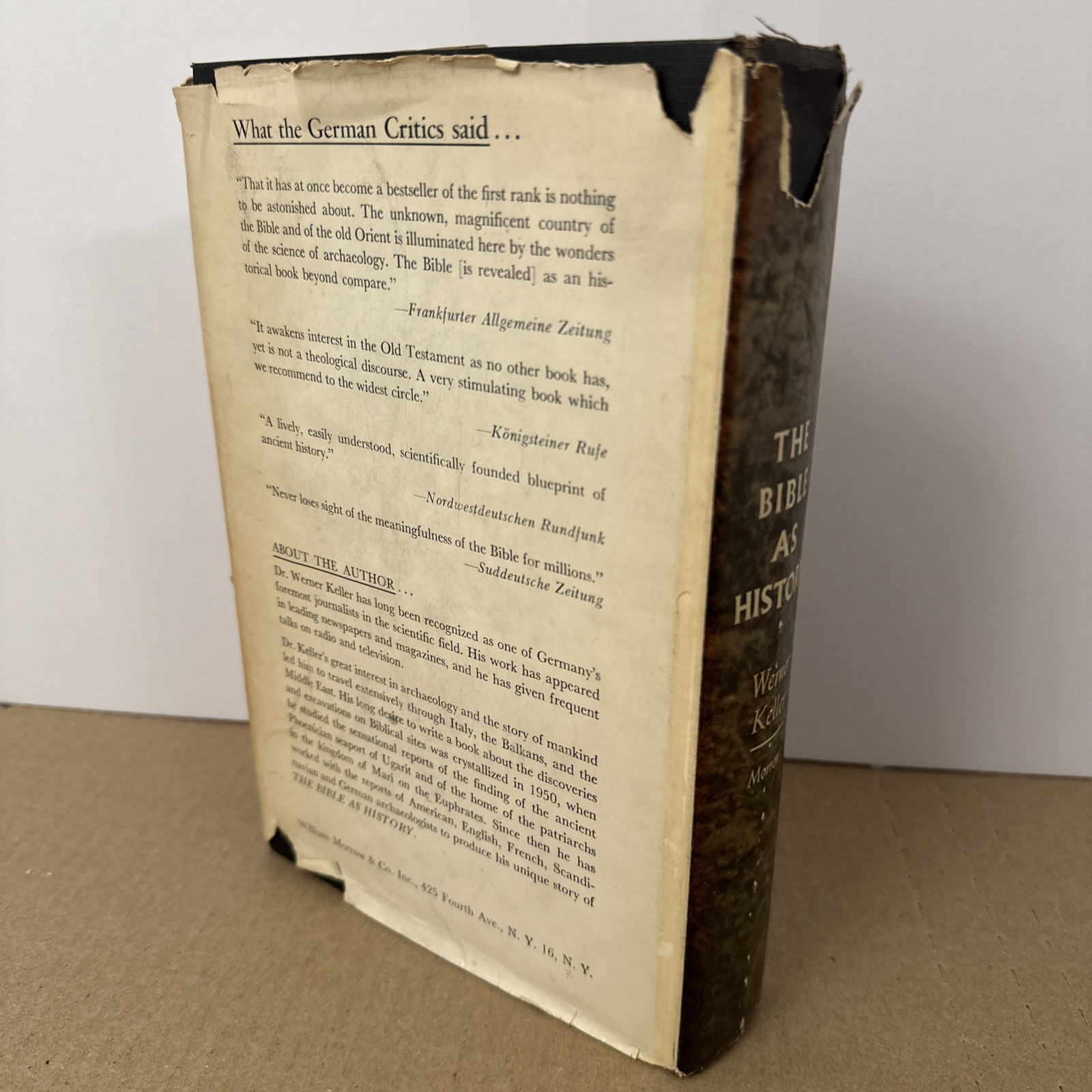 The Bible as History by Werner Keller 1956 Hardcover Dust Jacket