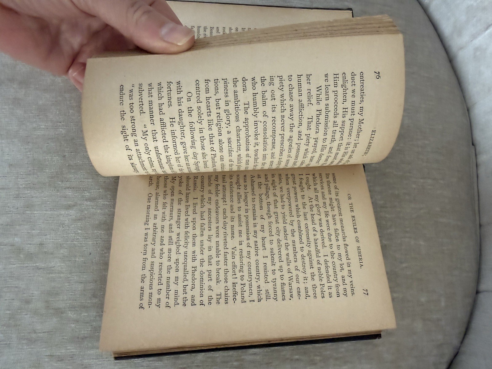 Elizabeth Exiles of Siberia Cottin Antique 1885 gilt victorian decor book