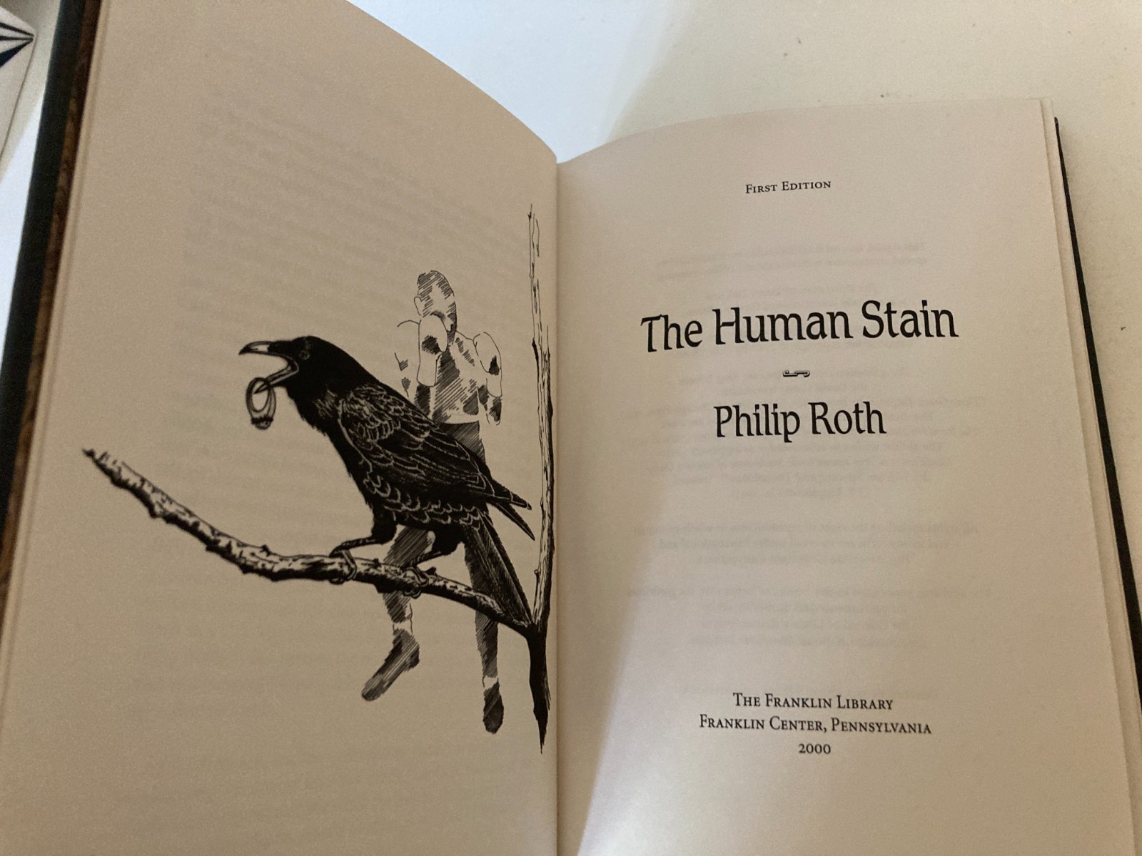 Human Stain by Philip Roth (2000, HC) SIGNED 1st First Franklin Library SEALED