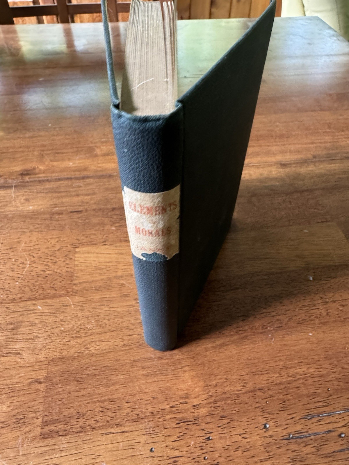 Antique Ethics Book ~ Paul Janet ~ Elements of Morals 1884 1st English